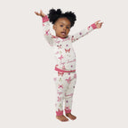 Personalized Baby Pajama Set in Pink Butterfly
