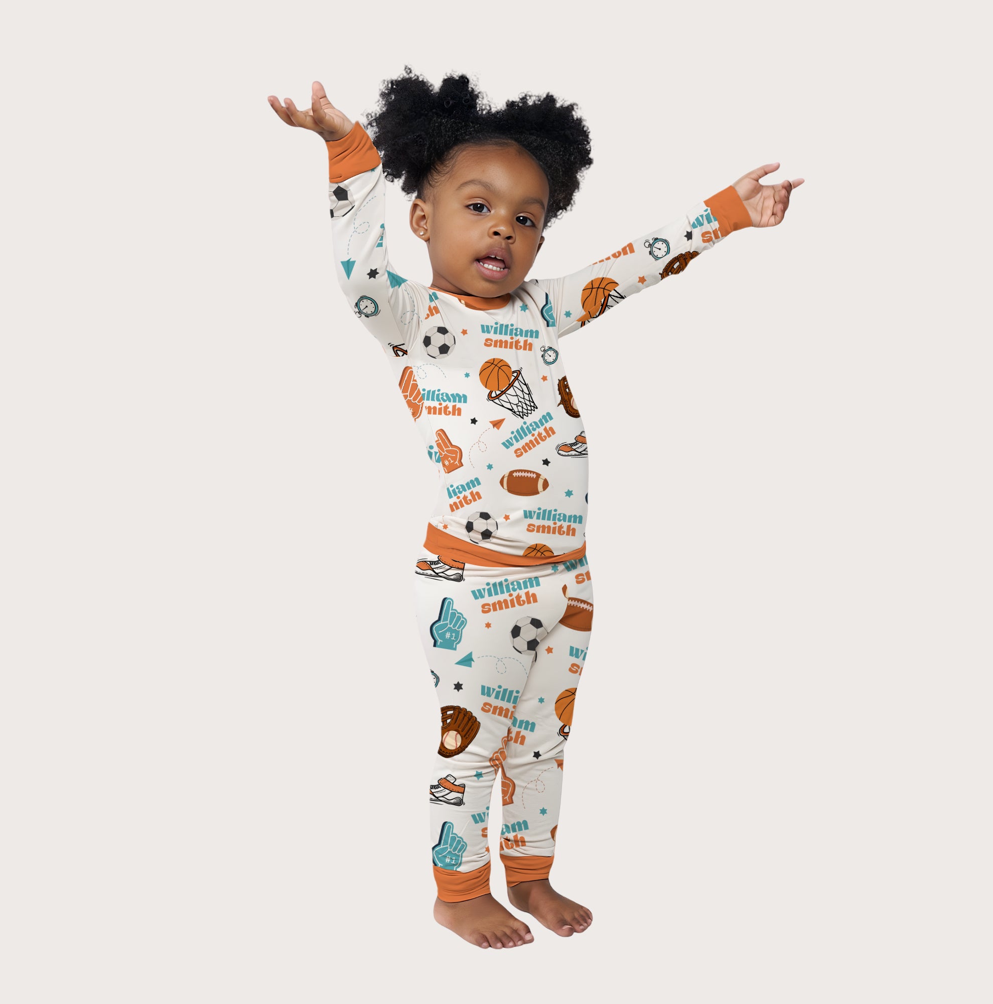 Personalized Pajama Set in Half Time