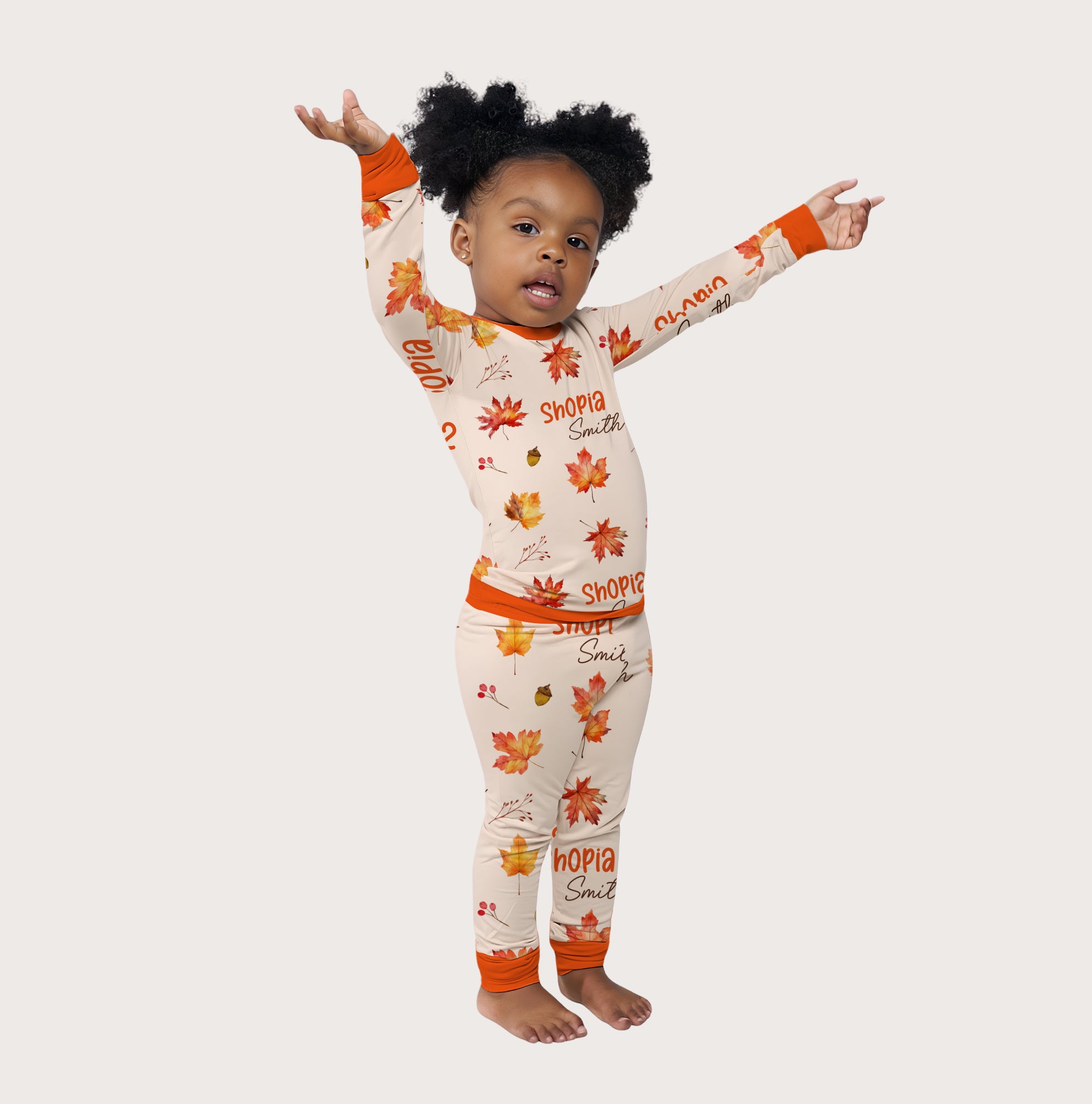 Autumn Leaves Personalized Pajama Set
