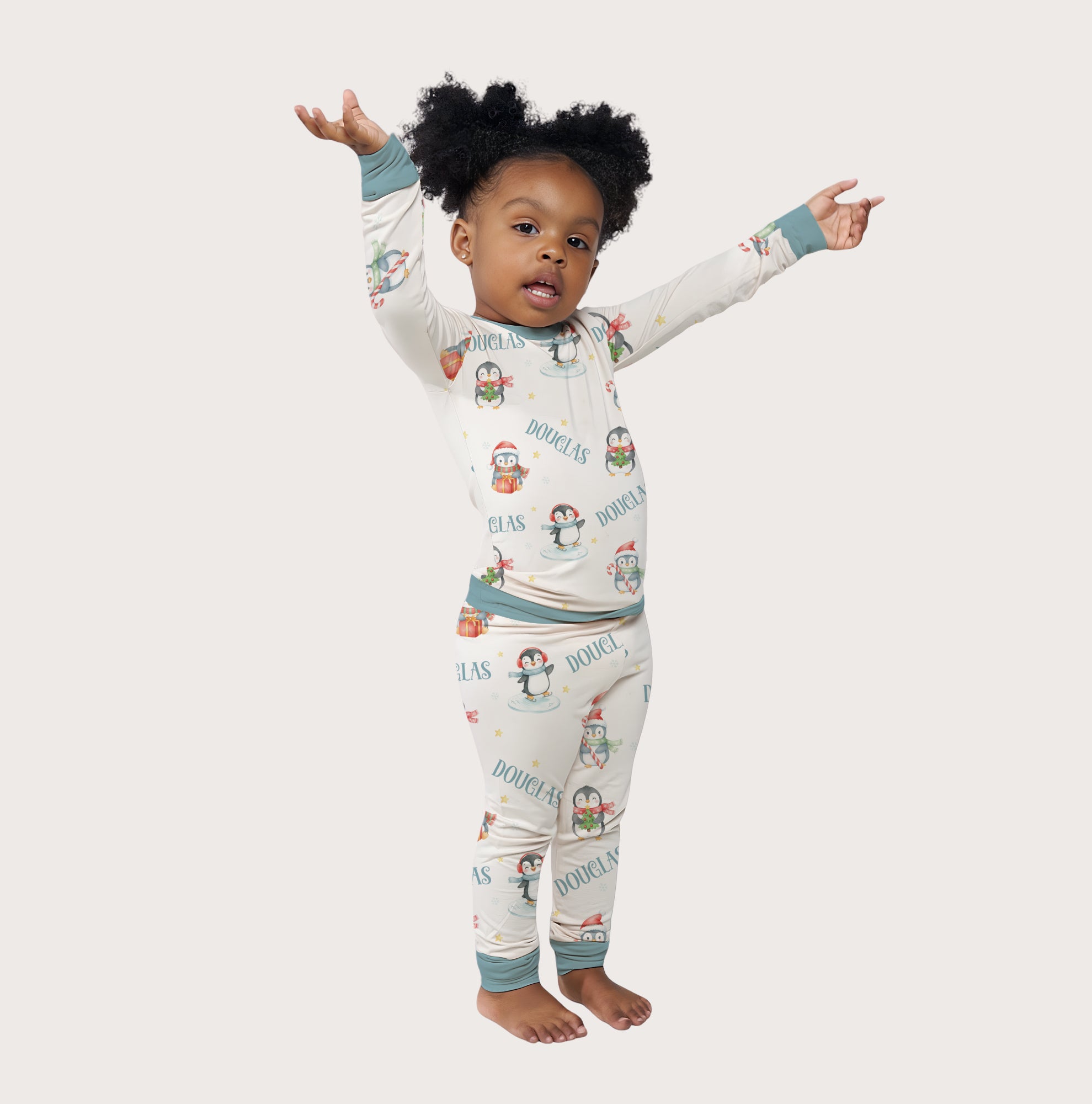 Snow Penguin Personalized Pajama Set