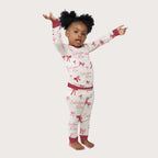 Personalized Baby Pajama Set in White Coquette Bow