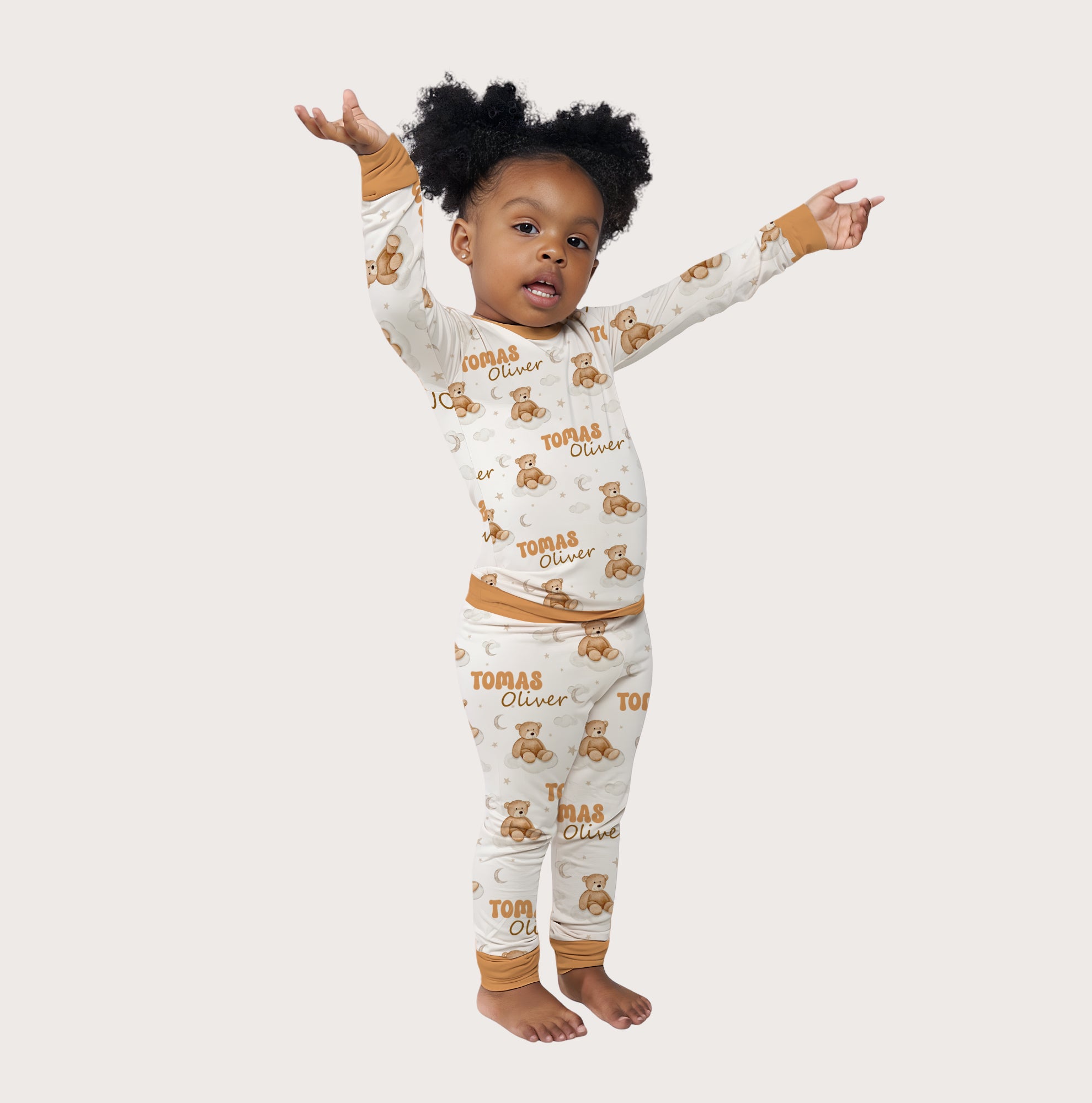 Personalized Pajama Set in Teddy Bear