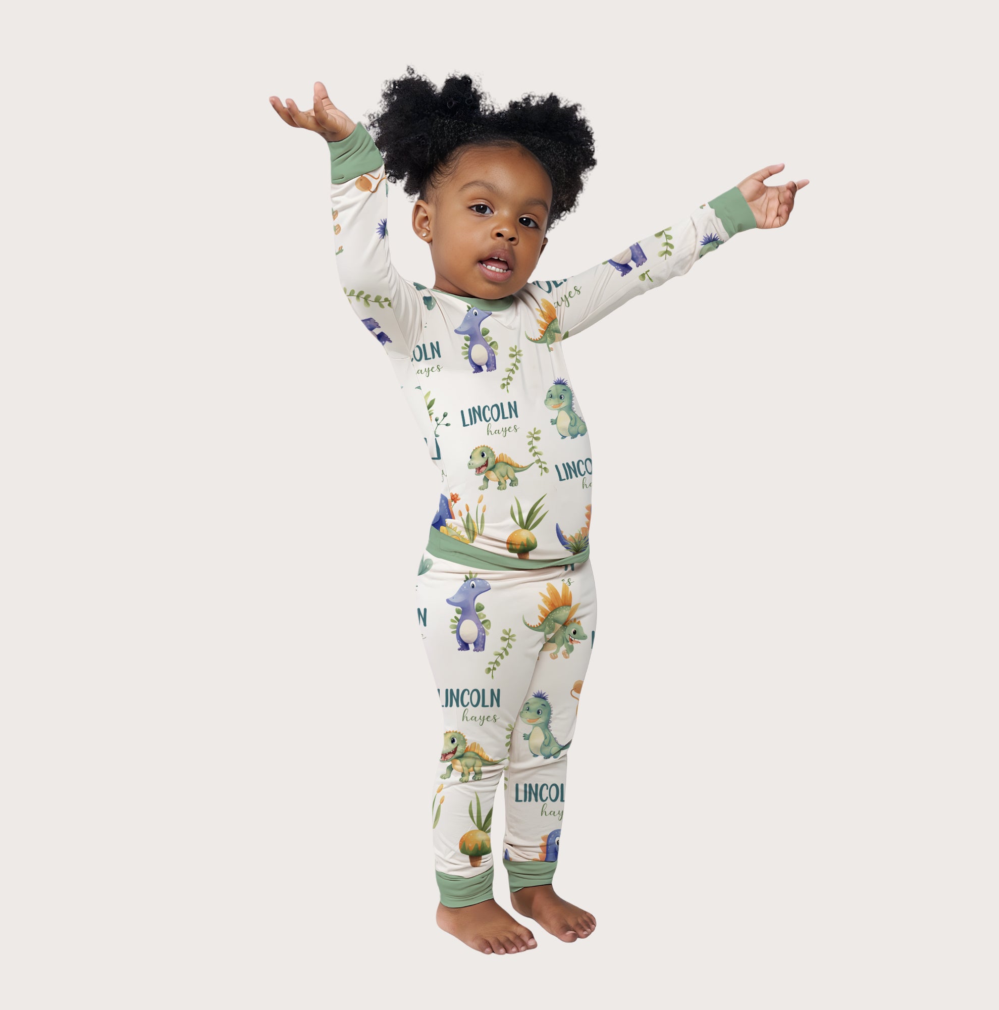 Personalized Pajama Set in Dinosaur Boy