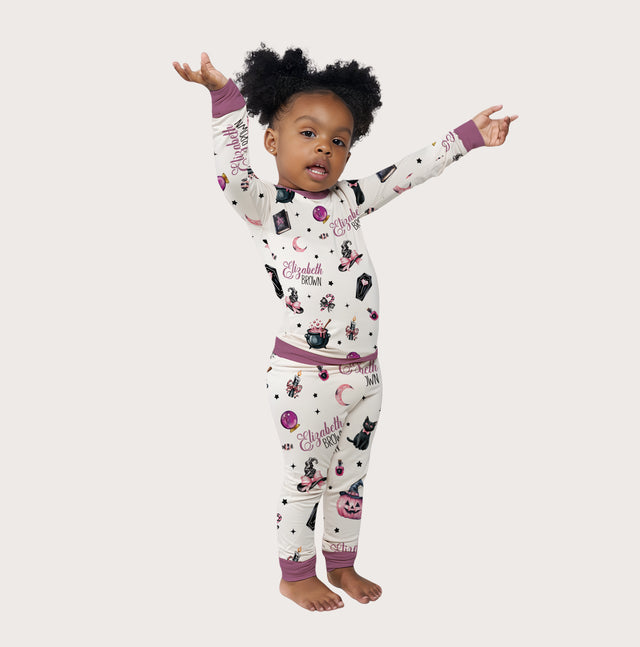 Personalized Baby Pajama Set in Mystic Lunar