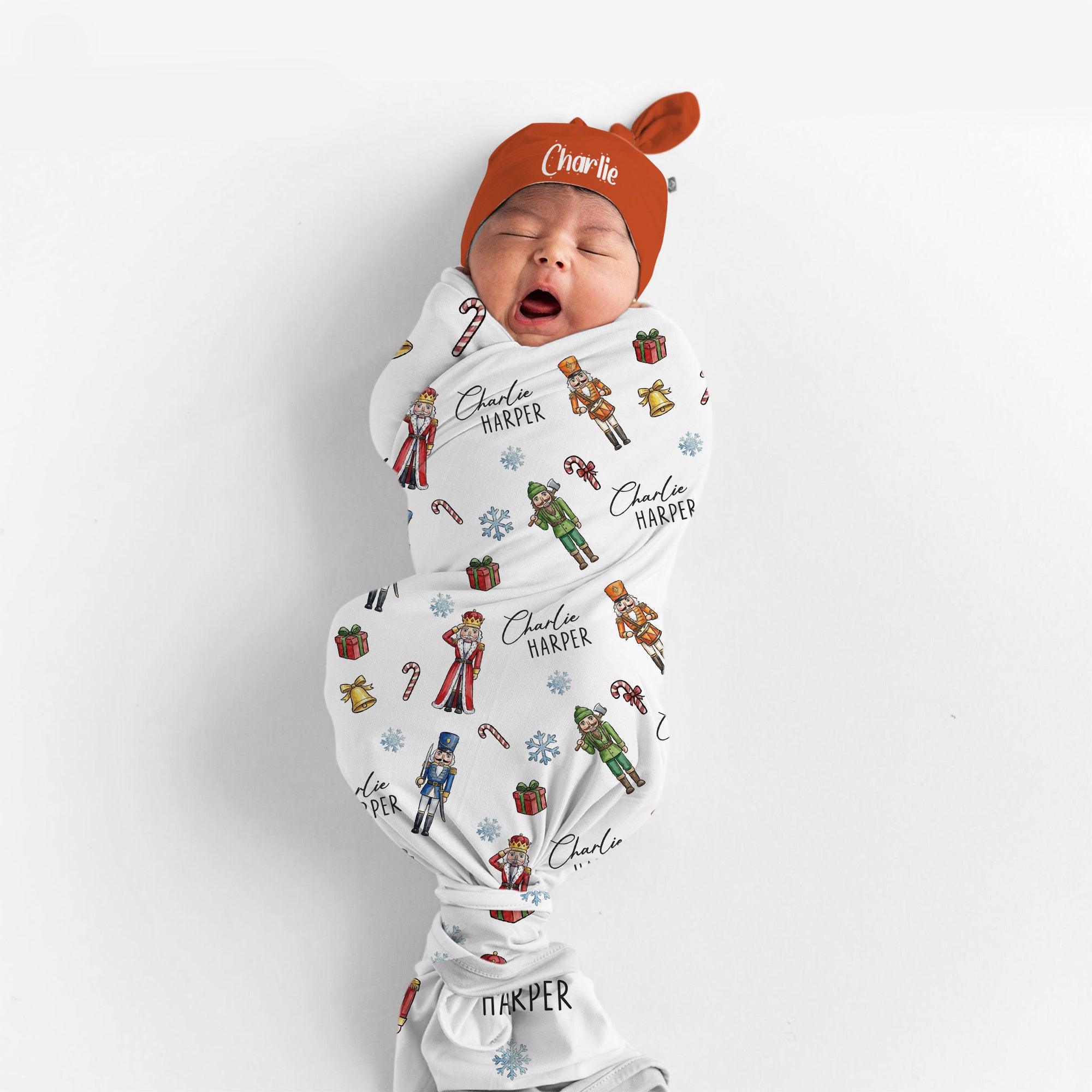 Personalized Swaddle Blanket in Nutcracker