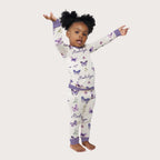 Personalized Baby Pajama Set in Purple Butterfly