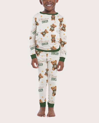 Personalized Baby Pajama Set in Cozy Bear