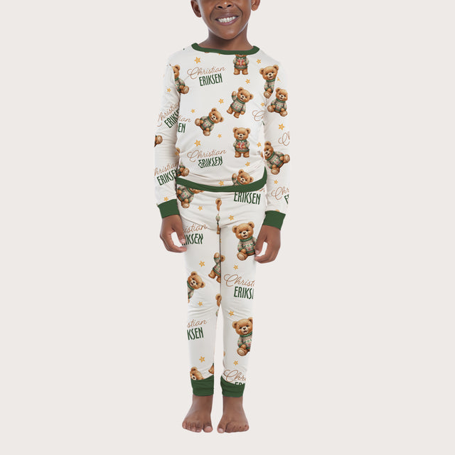 Personalized Baby Pajama Set in Cozy Bear