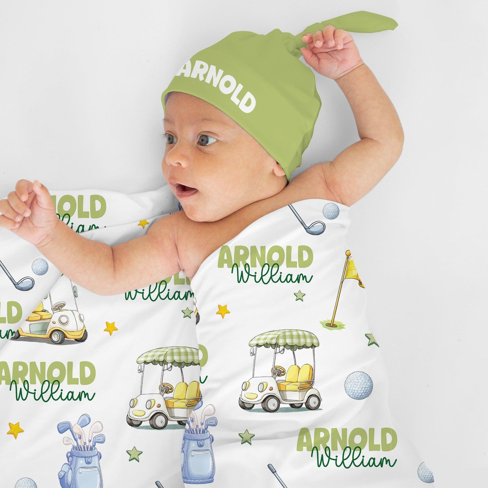 Personalized Swaddle in Country Club Cuties