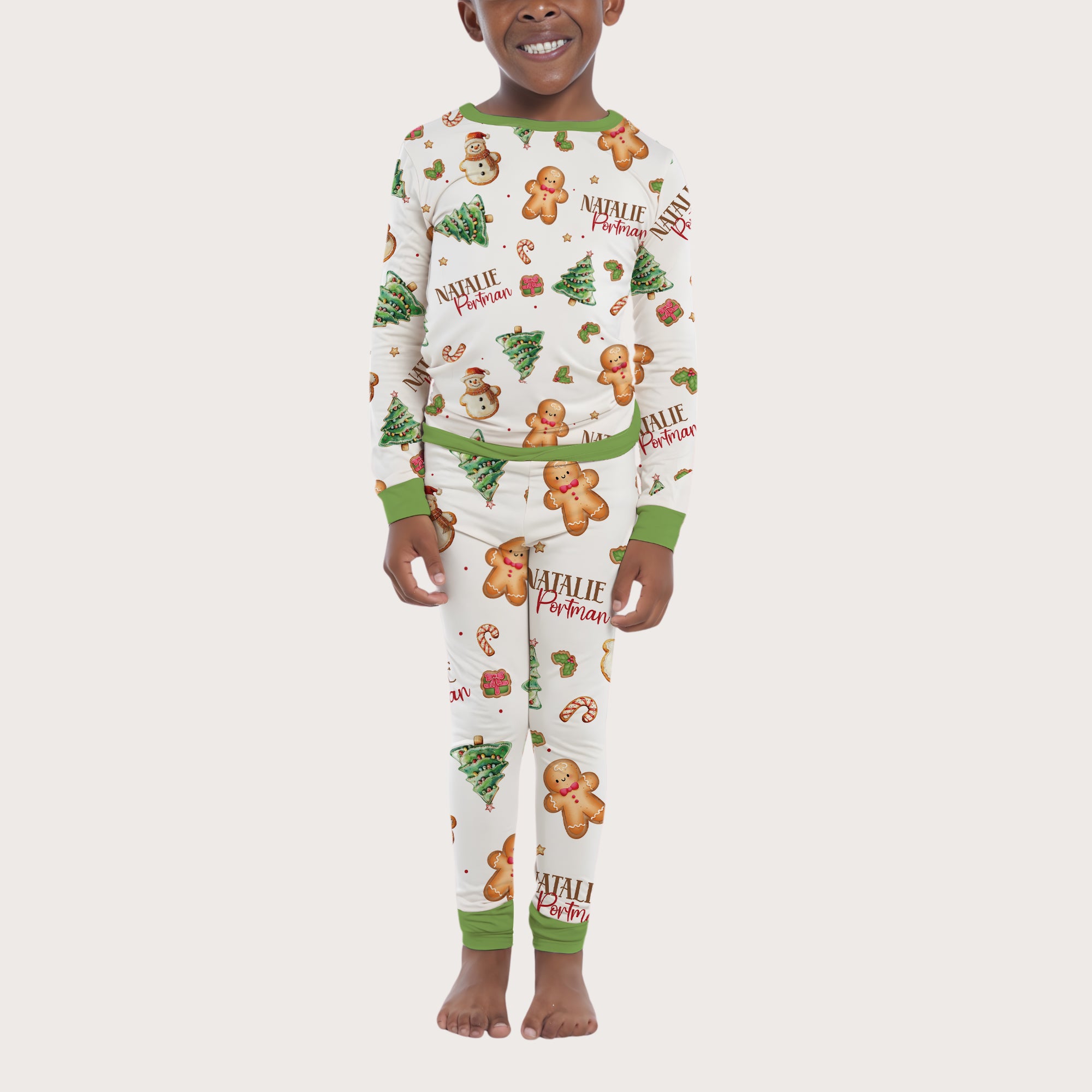 Personalized Pajama Set in Gingerbread
