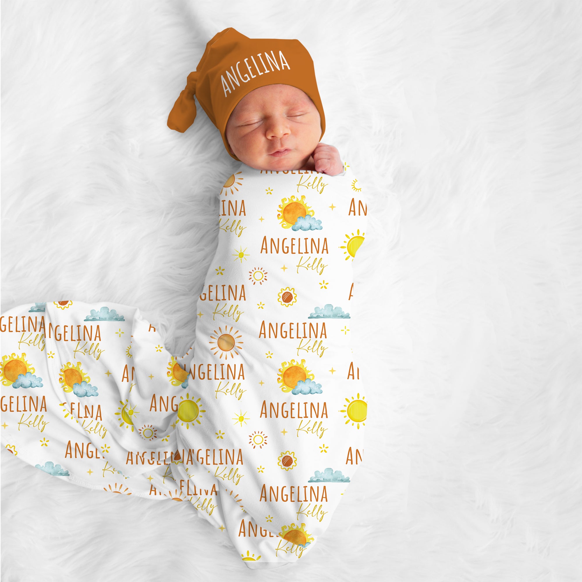 Personalized Swaddle in Sunshine