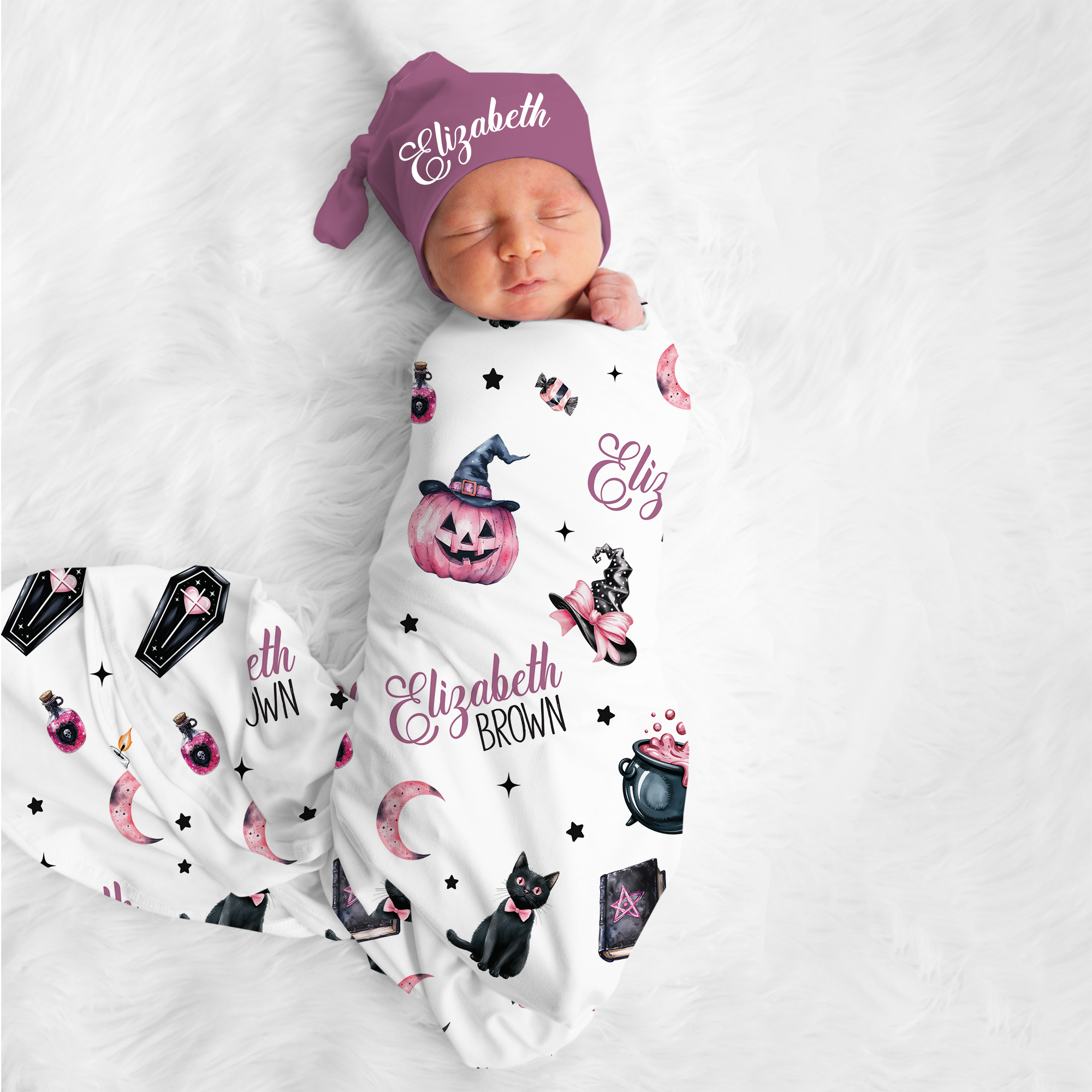 Personalized Swaddle in Mystic Lunar