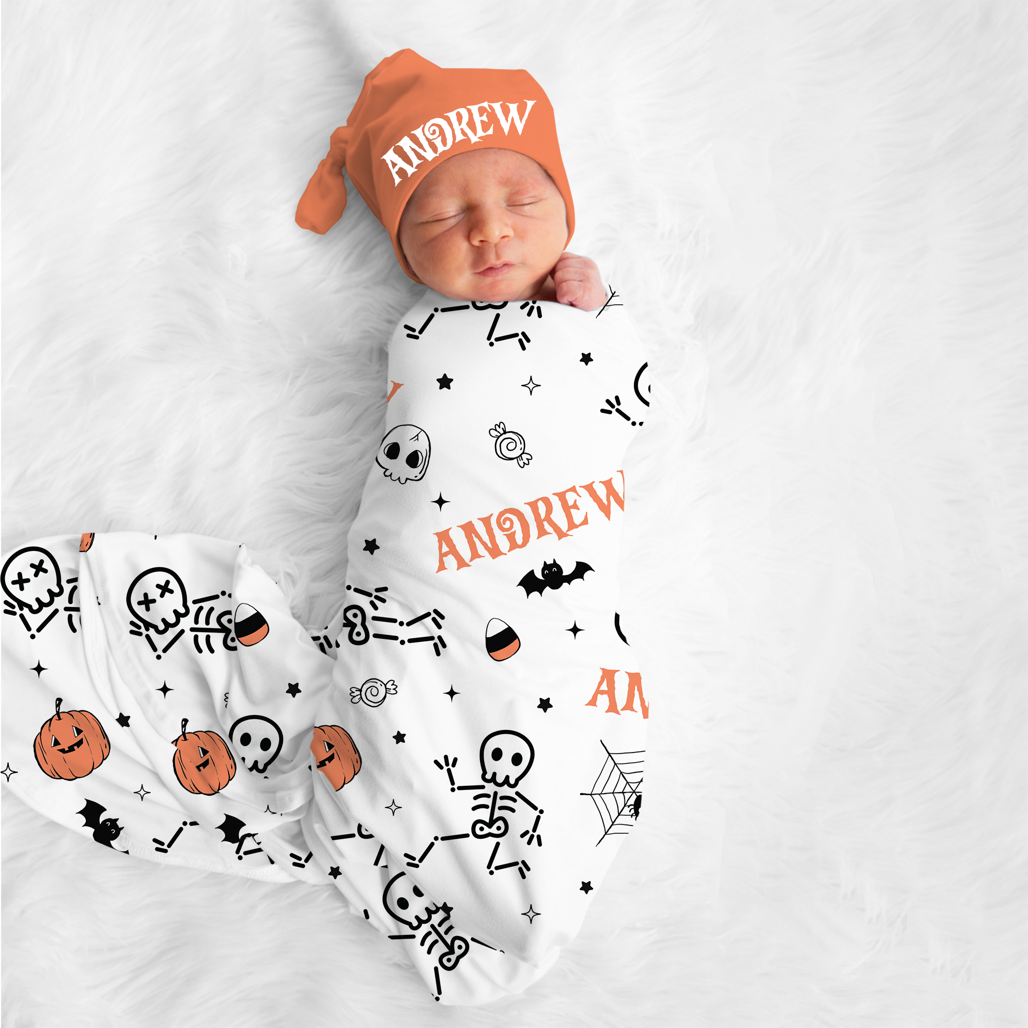 Personalized Swaddle in Bony Boo
