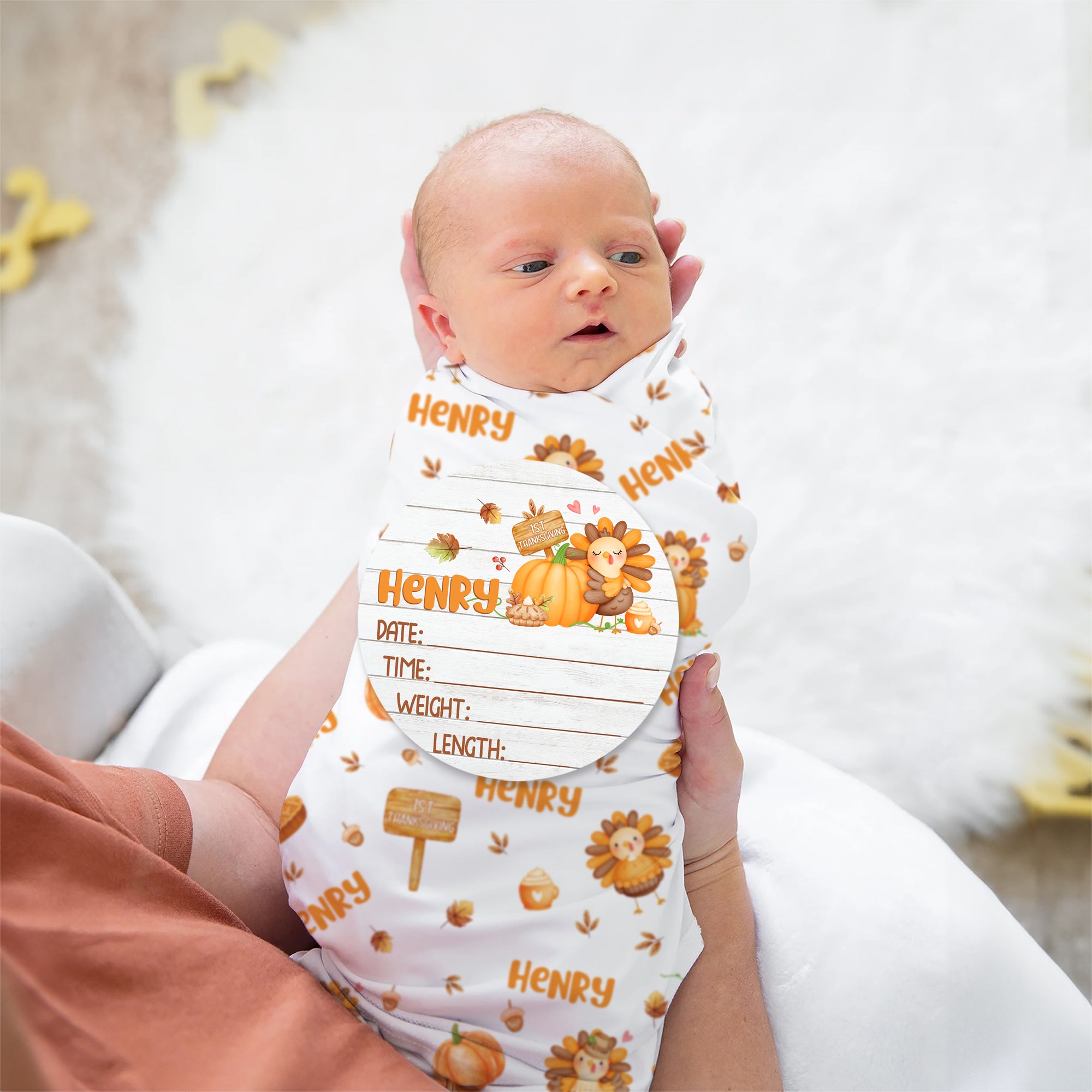 Babe's 1st Thanks Giving Babe Personalized Wood Sign