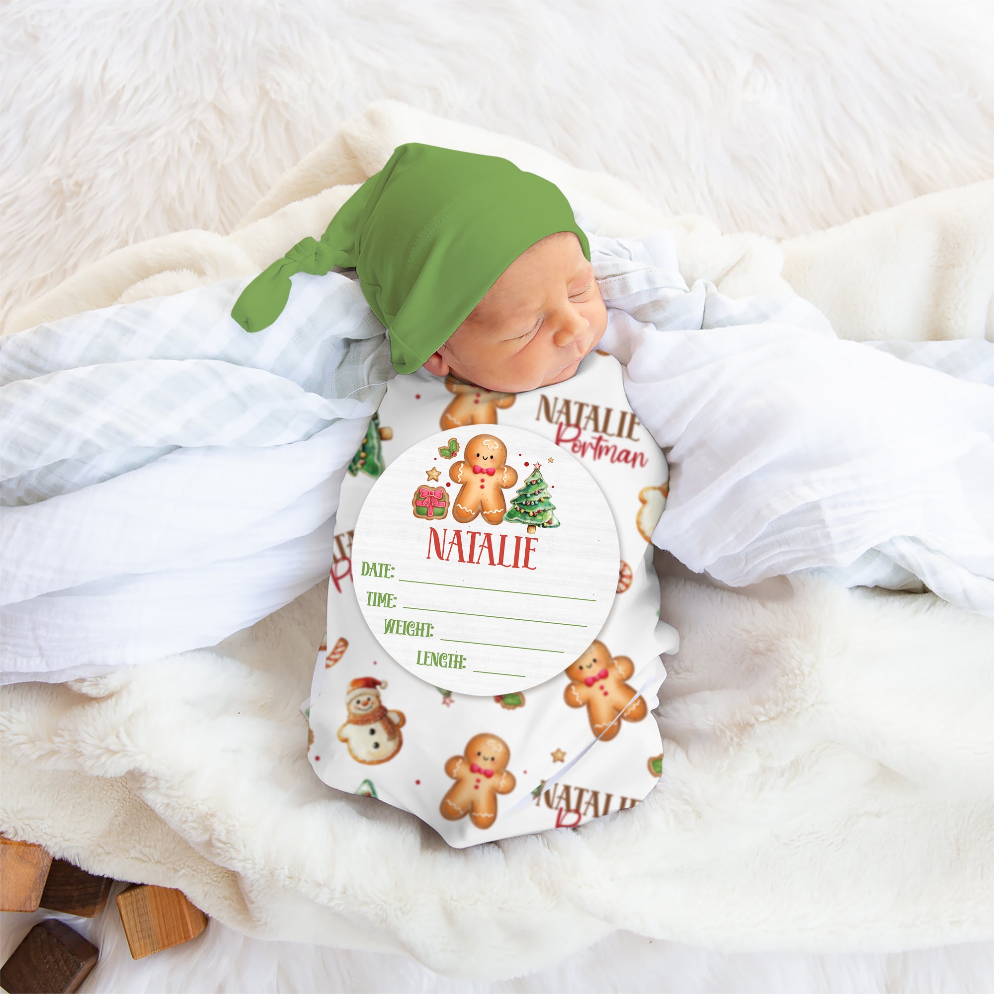 Personalized Wood Sign in Gingerbread