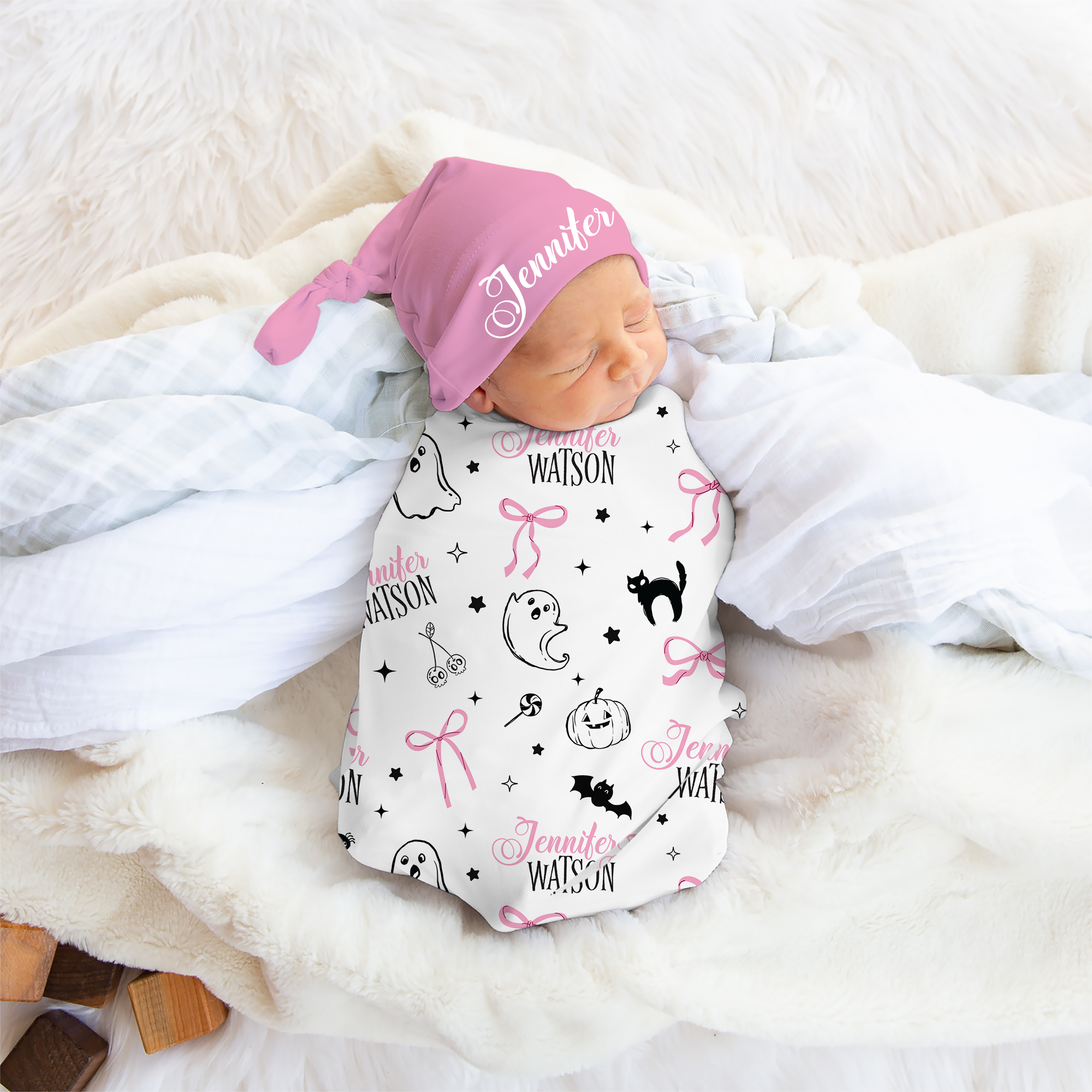 Personalized Swaddle in Boo Babes