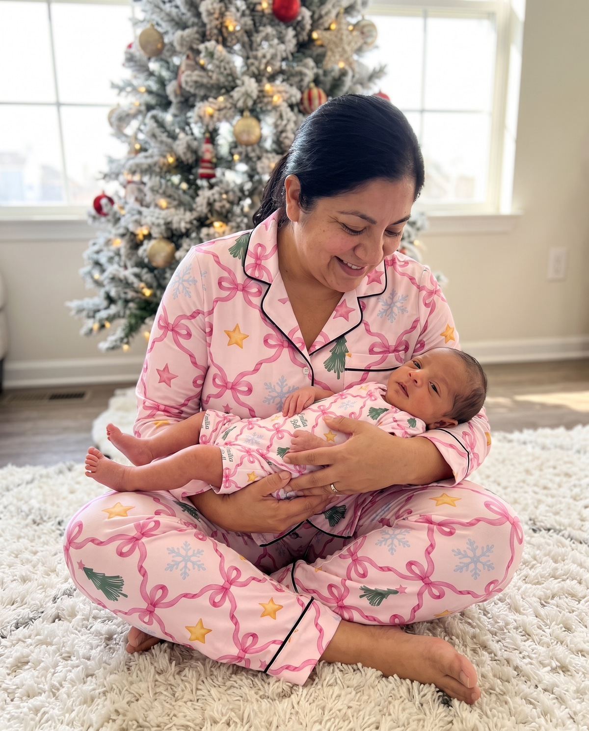 Long Sleeve Women's Pajama Set in North Star