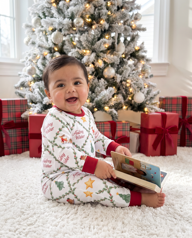 Personalized Long-sleeved Snap Romper in North Trail