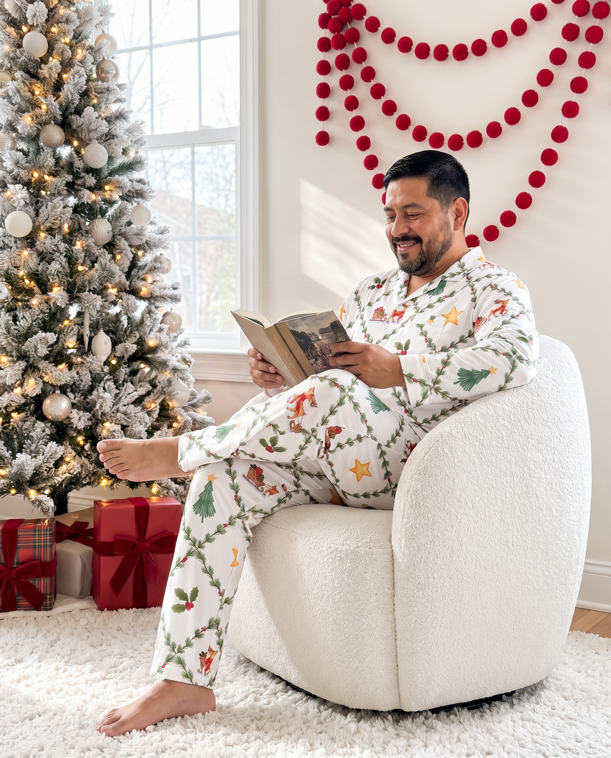 Long Sleeved Men Pajama Set in North Trail