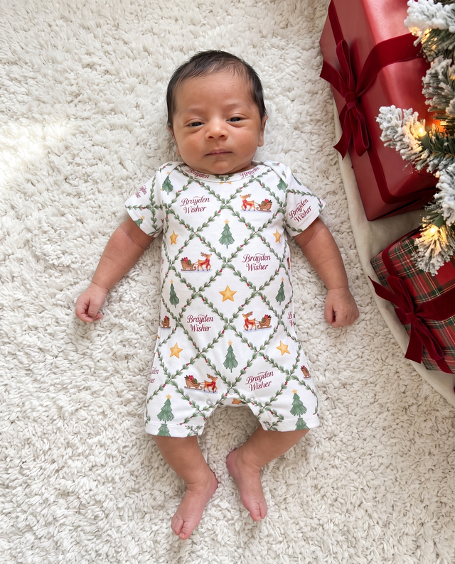 Personalized Snap Romper in North Trail