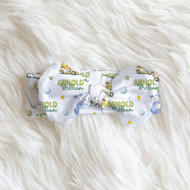 Personalized Bow Headband in Country Club Cuties