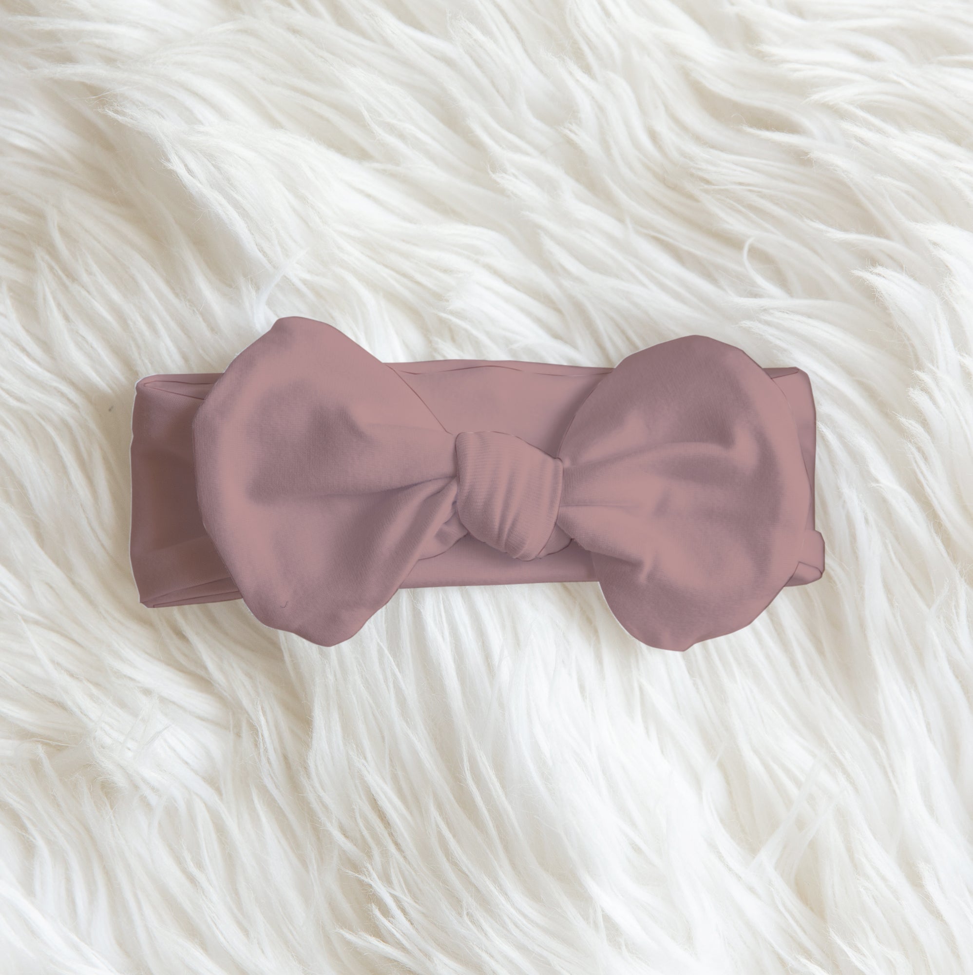 Personalized Bow Headband in Mauve