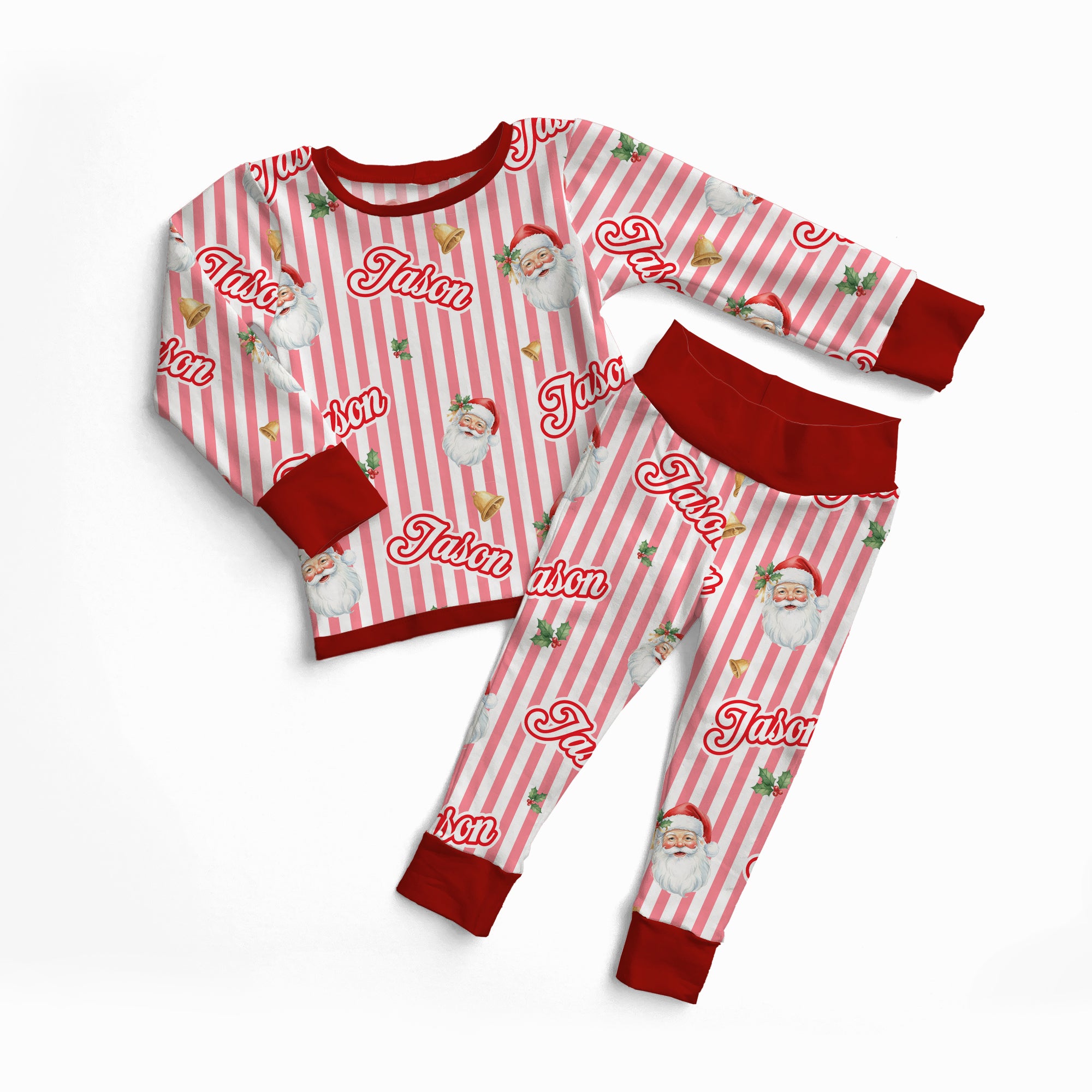 Personalized Pajama Set in Santa Baby