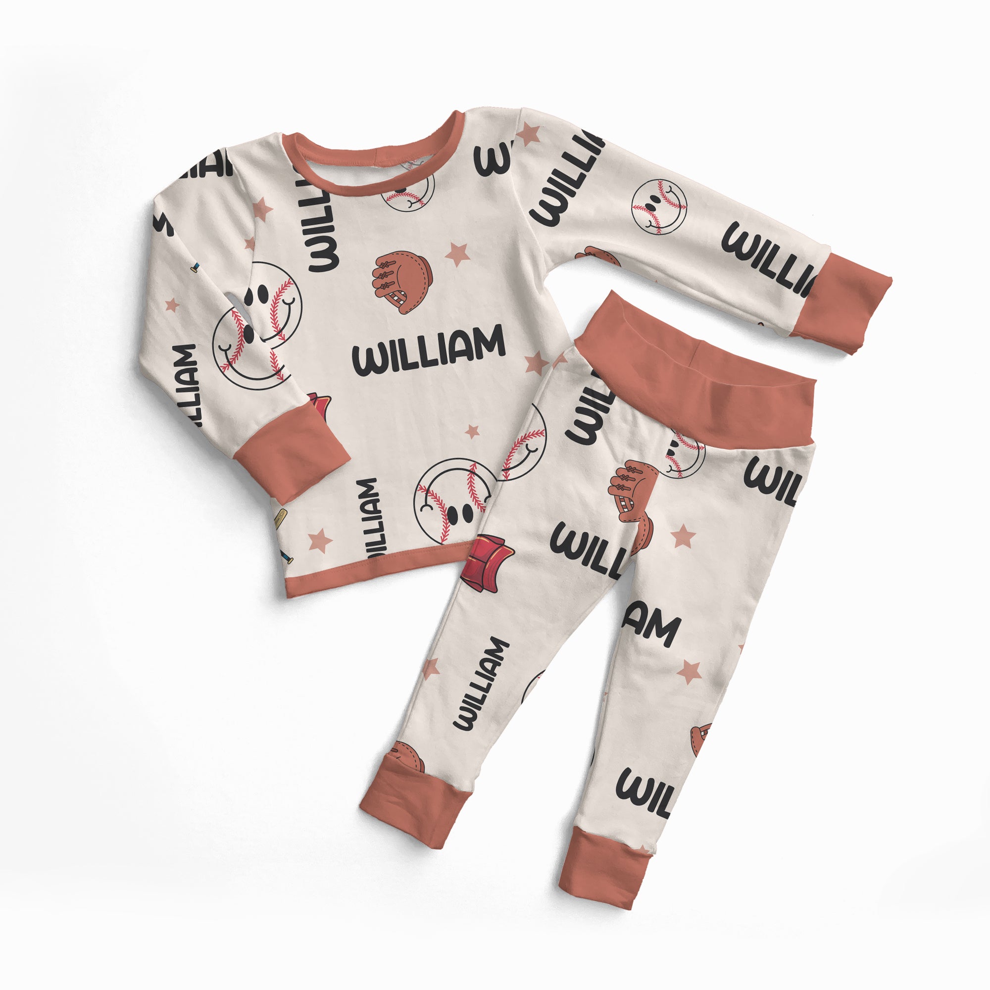 Personalized Pajama Set in Baseball