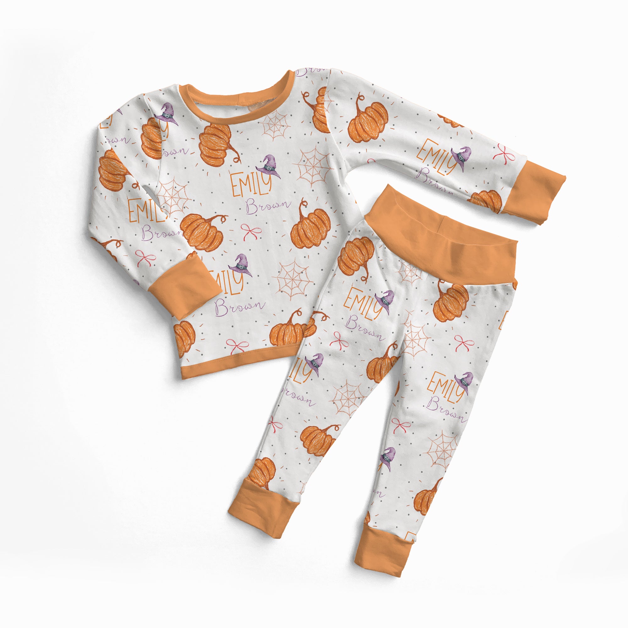 Personalized Pajama Set in Little Pumpkin