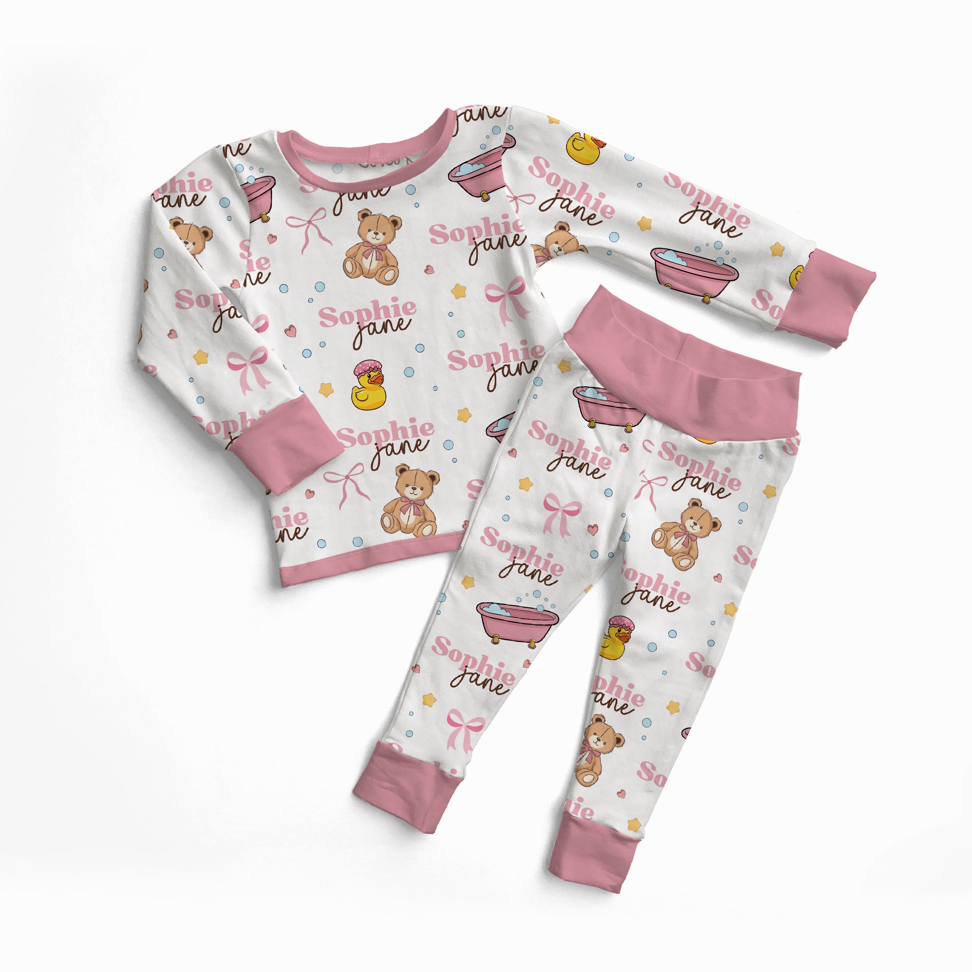 Personalized Pajama Set in Bathtime Besties