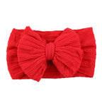 Soft Knit Bow Headband in Red