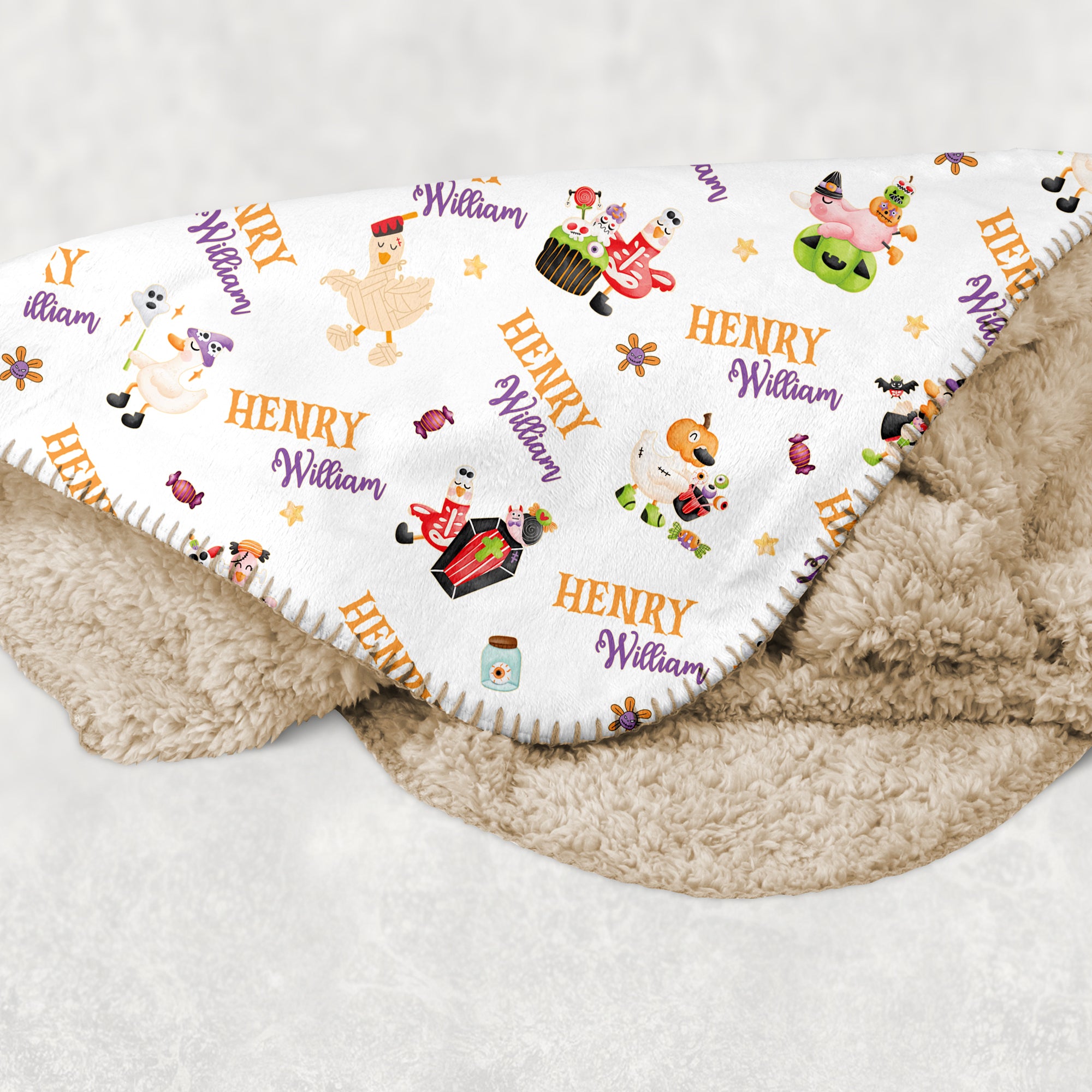 Goose in Booland Personalized Sherpa Blanket