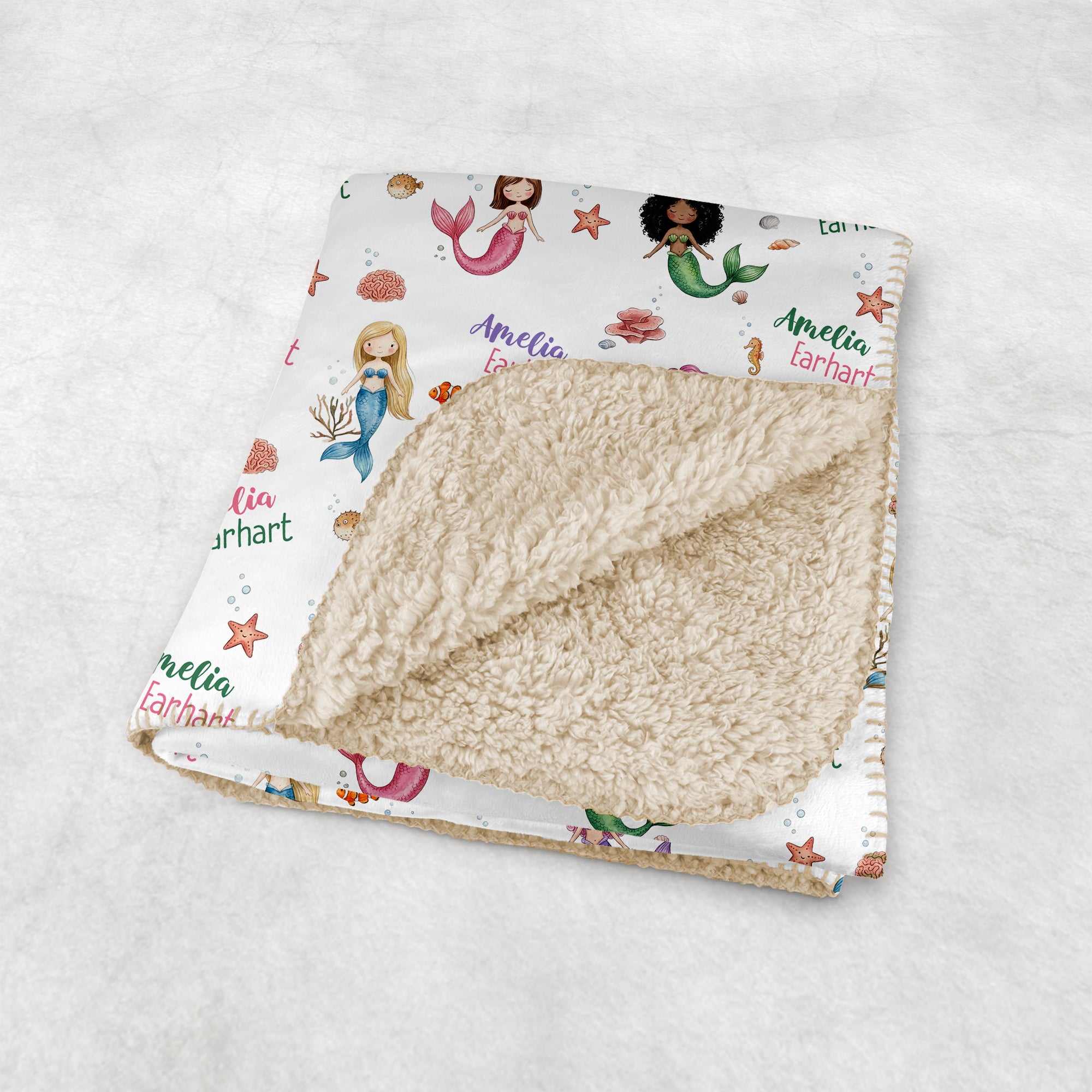 Personalized Blanket in Little Mermaid