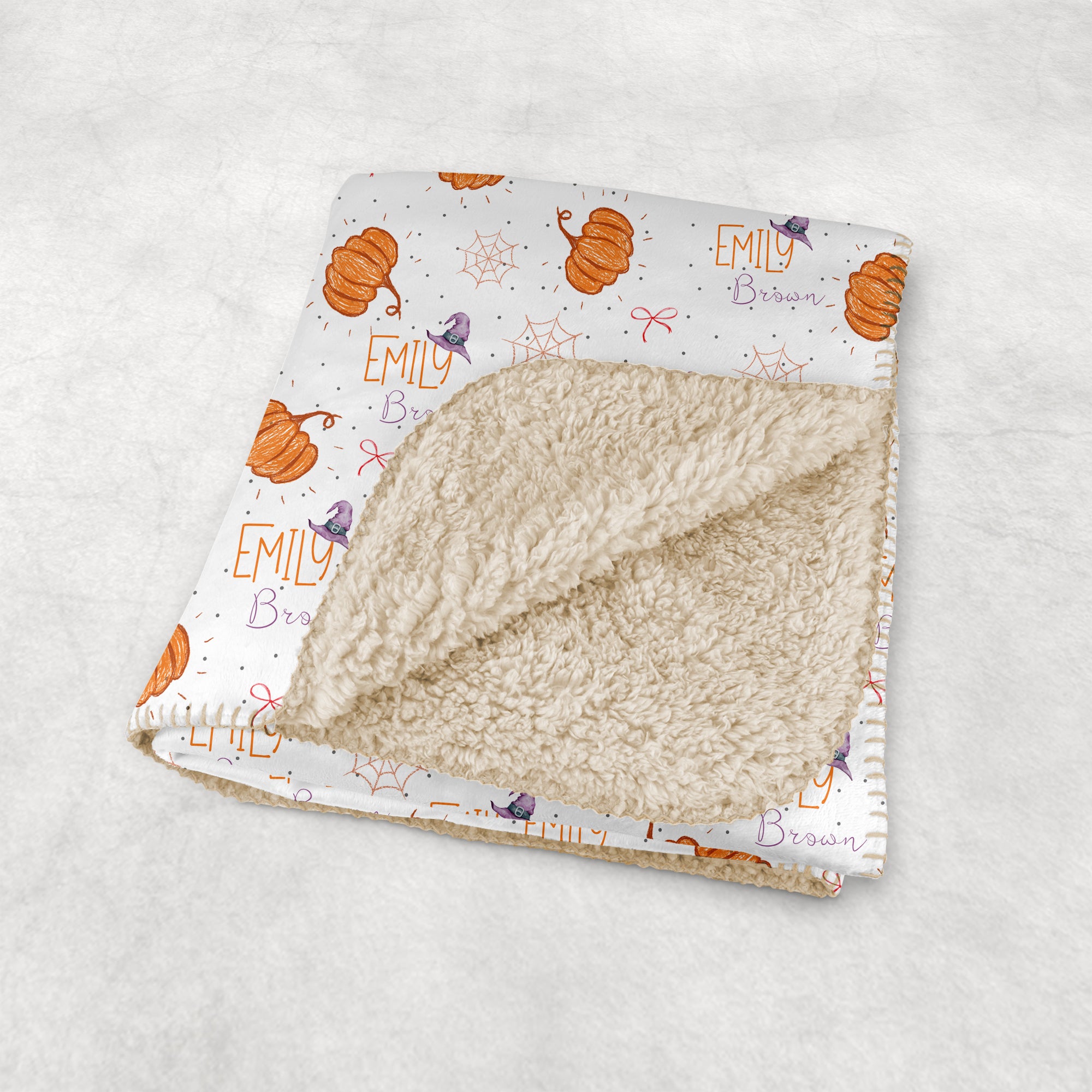Personalized Blanket in Little Pumpkin