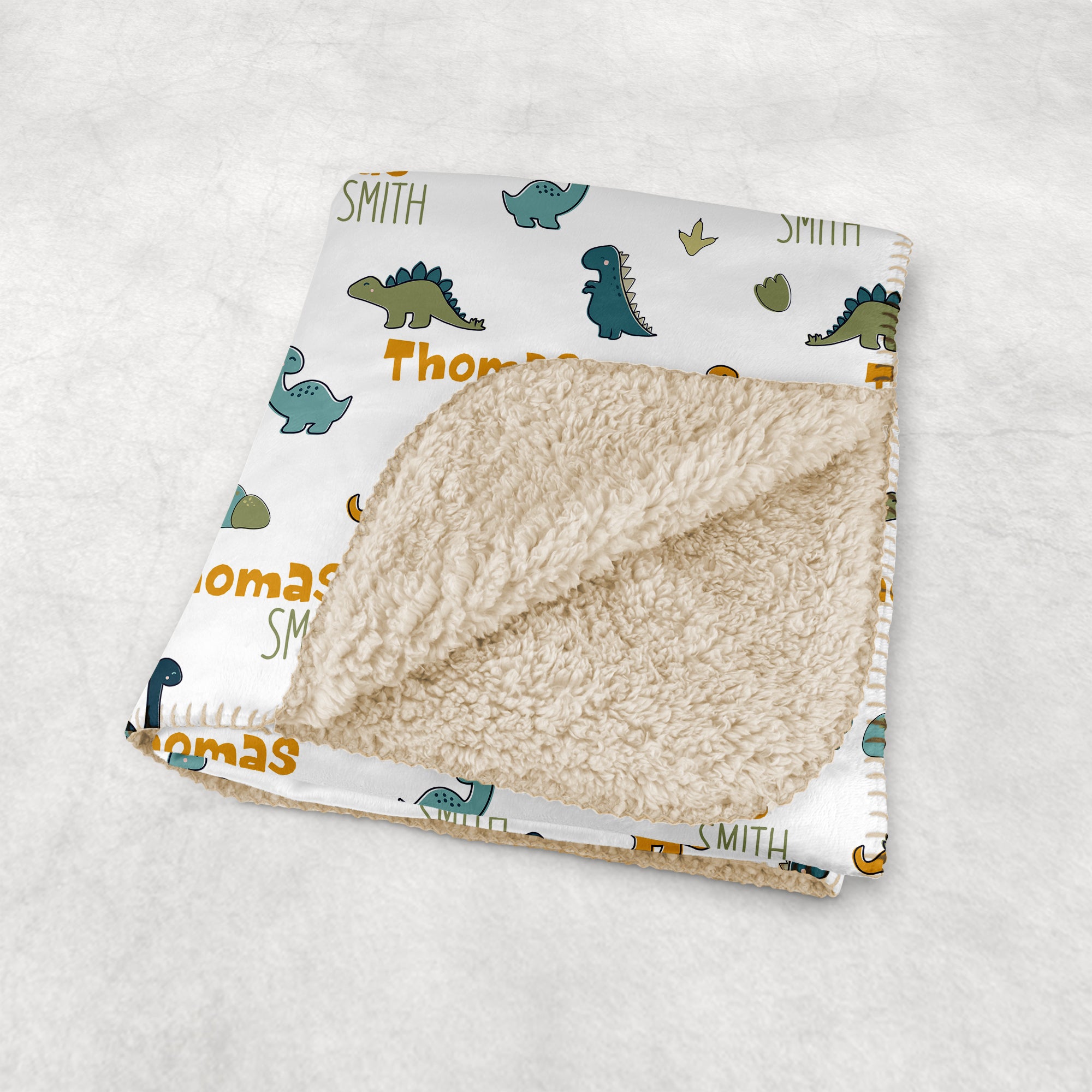 Personalized Blanket in Mini Dinosaur