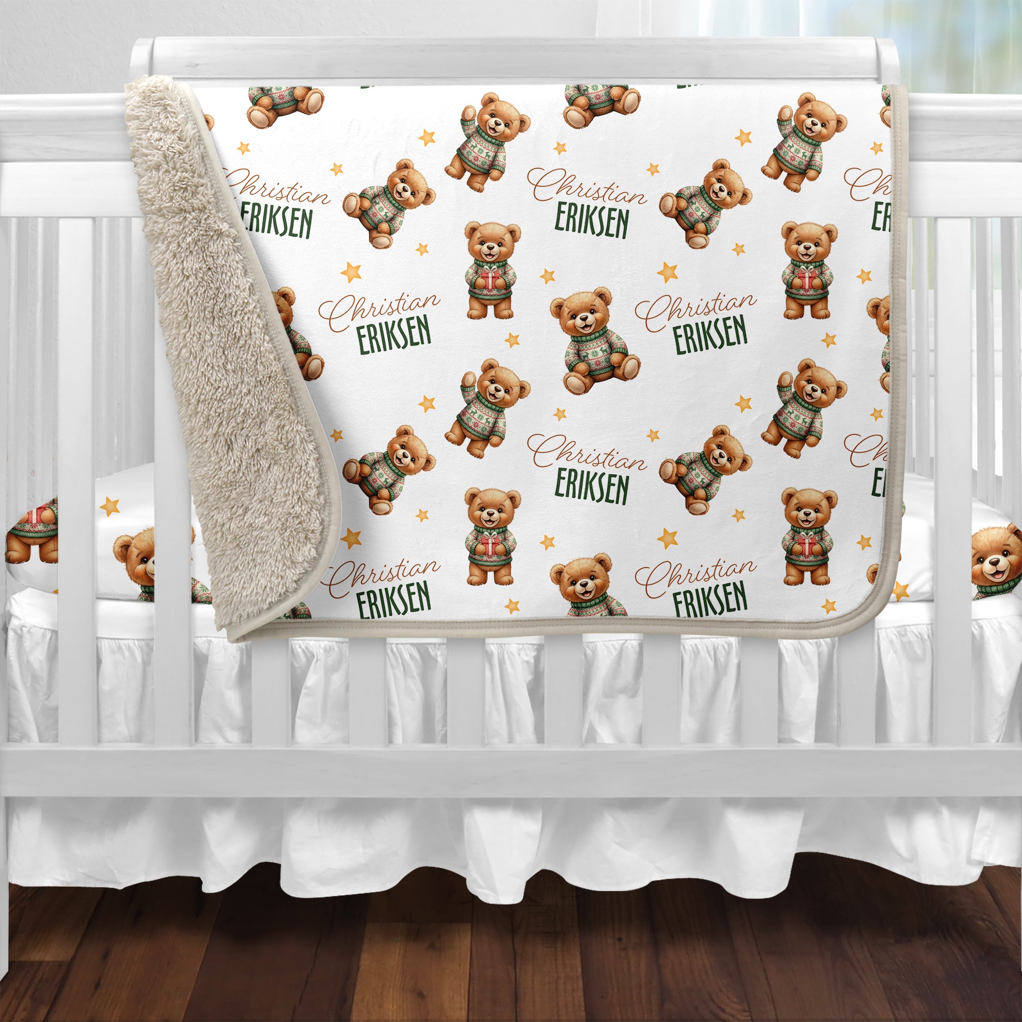 Personalized Blanket in Cozy Bear
