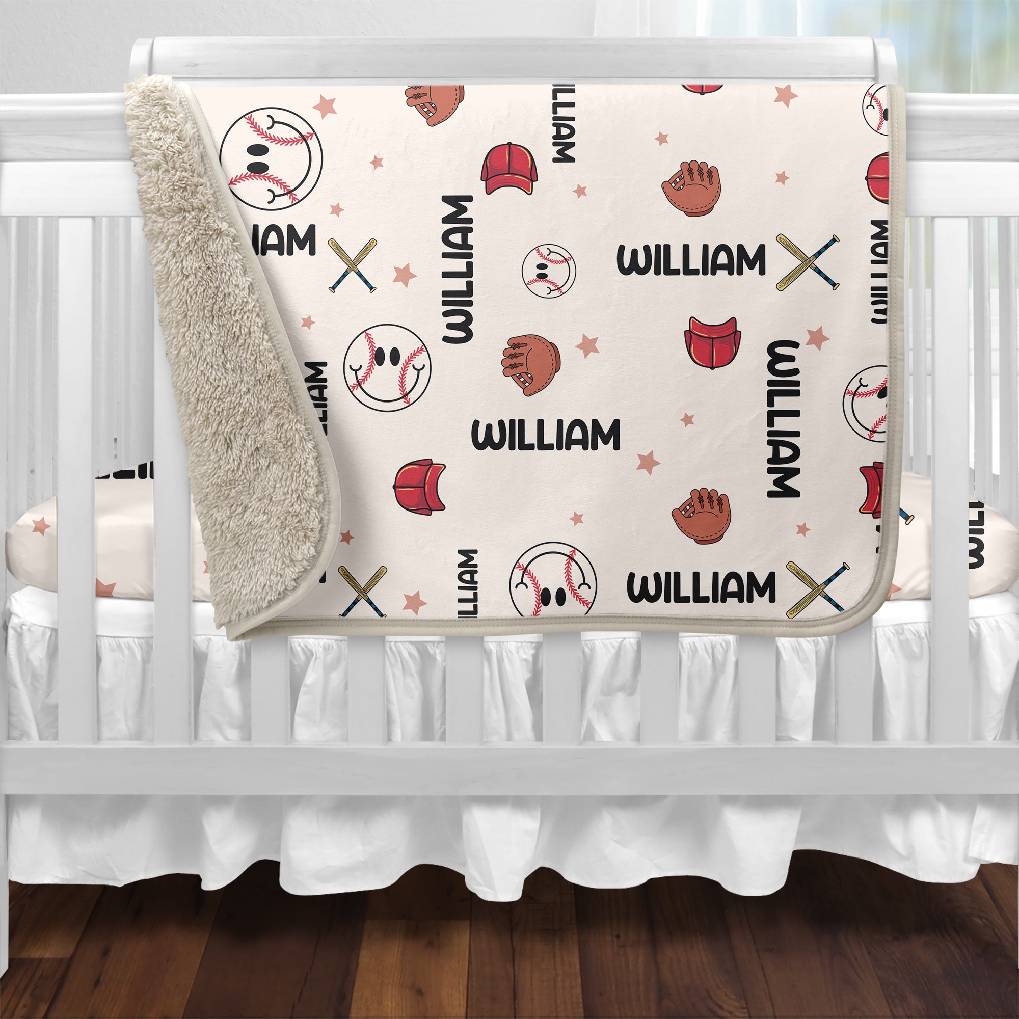 Personalized Blanket in Baseball