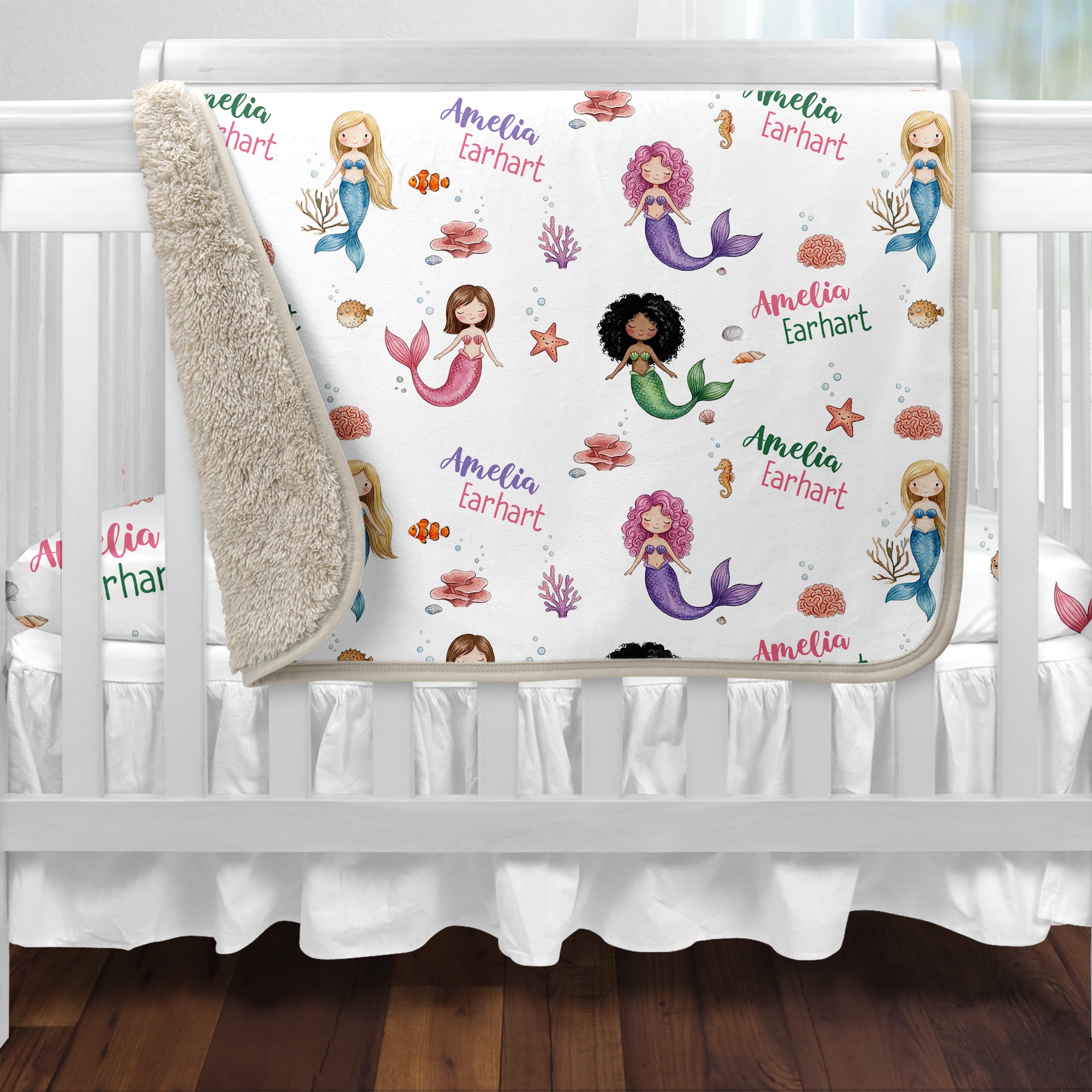 Personalized Blanket in Little Mermaid