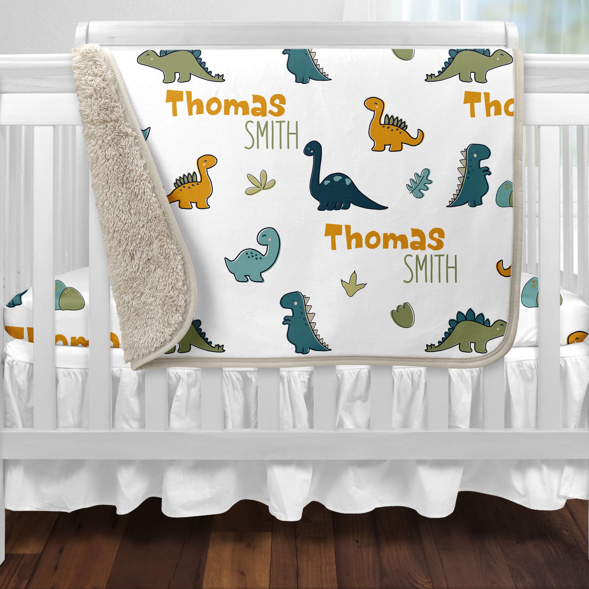 Personalized Blanket in Mini Dinosaur