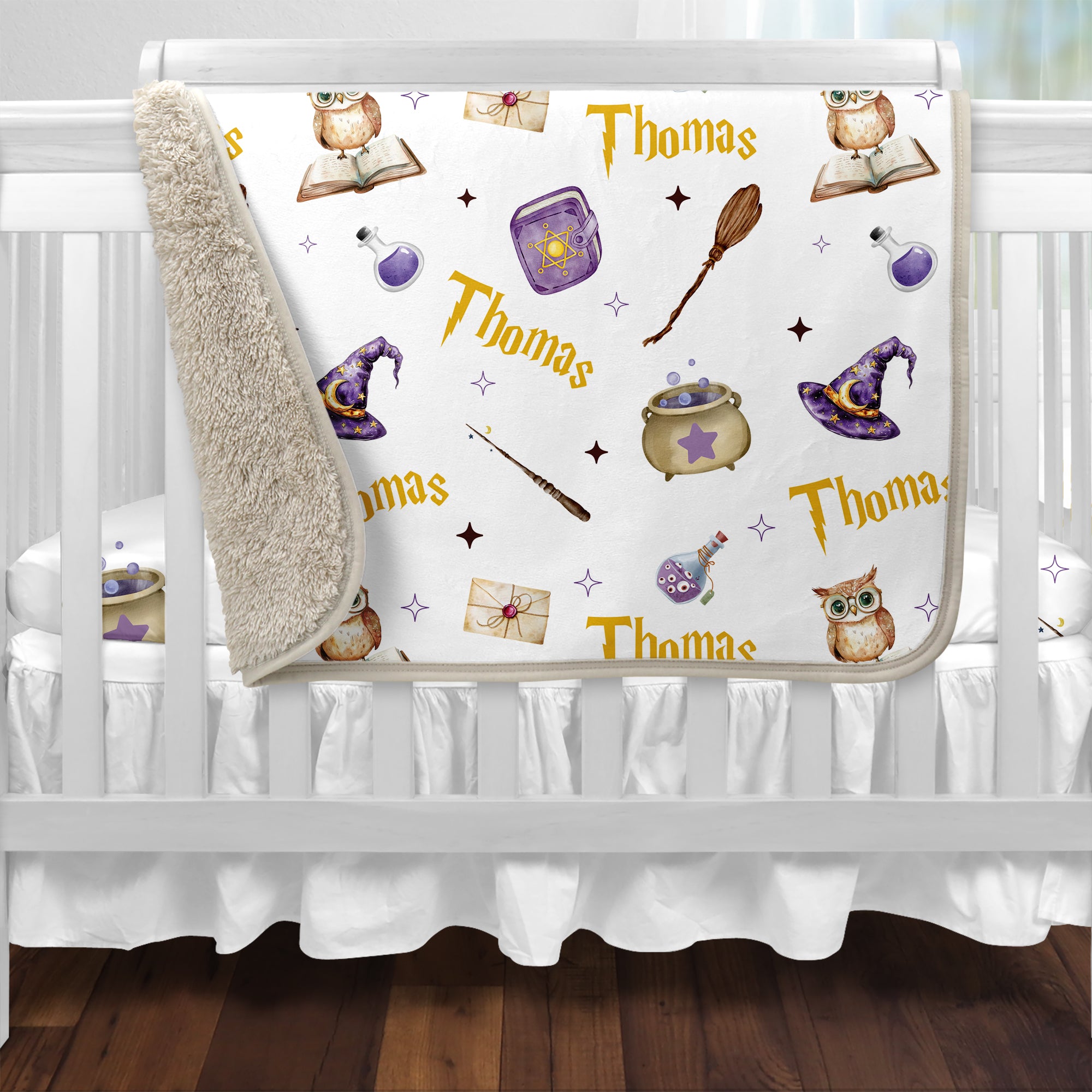 Personalized Blanket in Wizard School