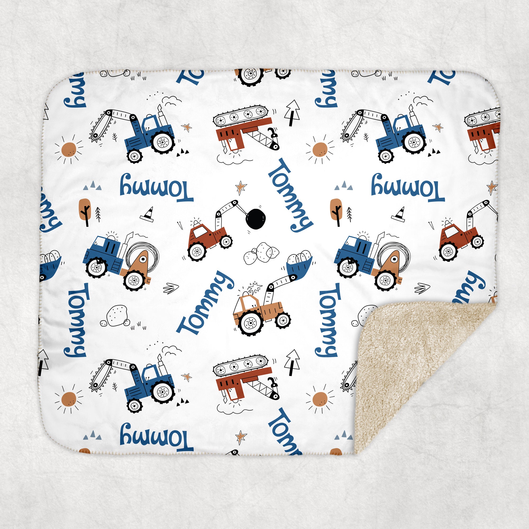 Personalized Blanket in Construction Vehicle