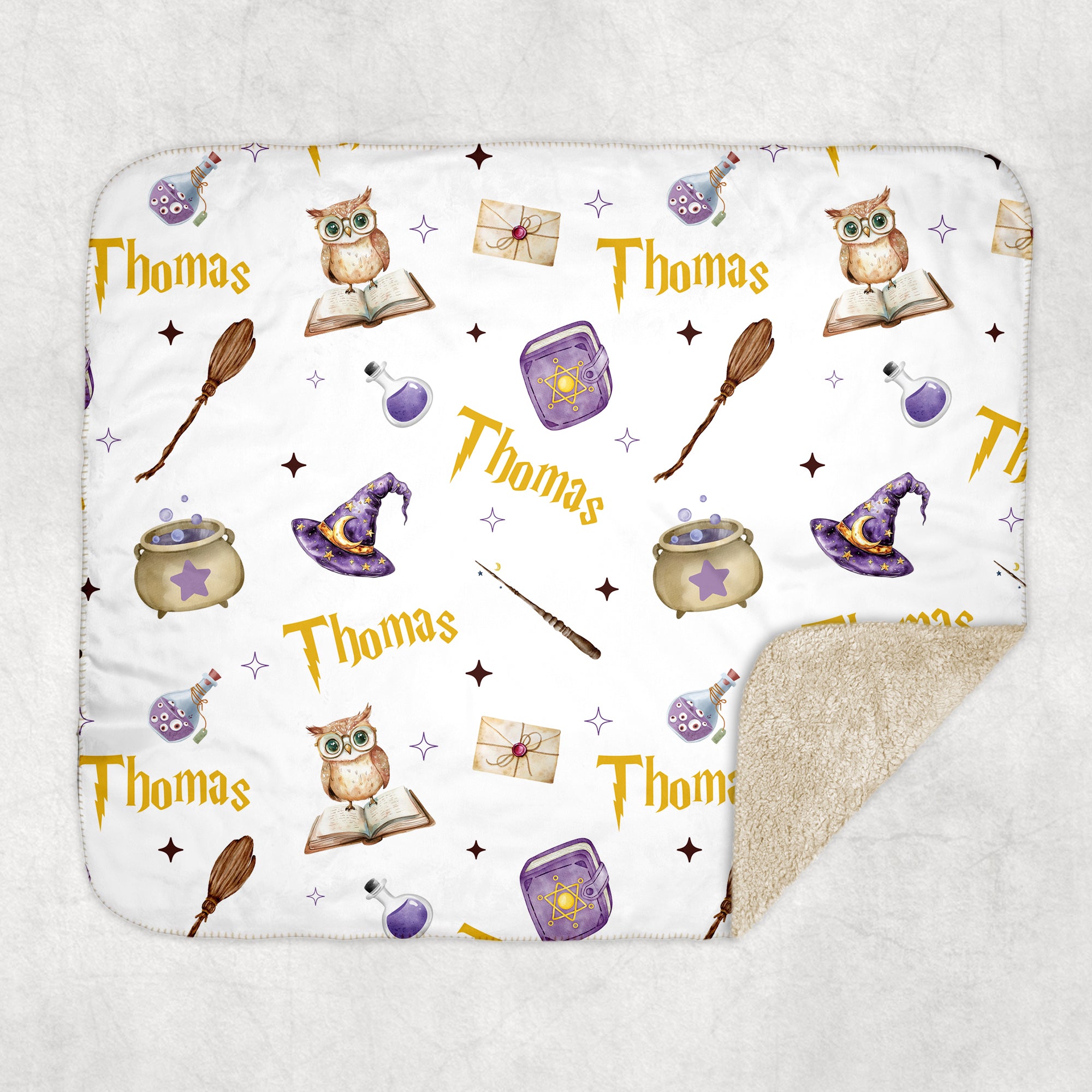 Personalized Blanket in Wizard School