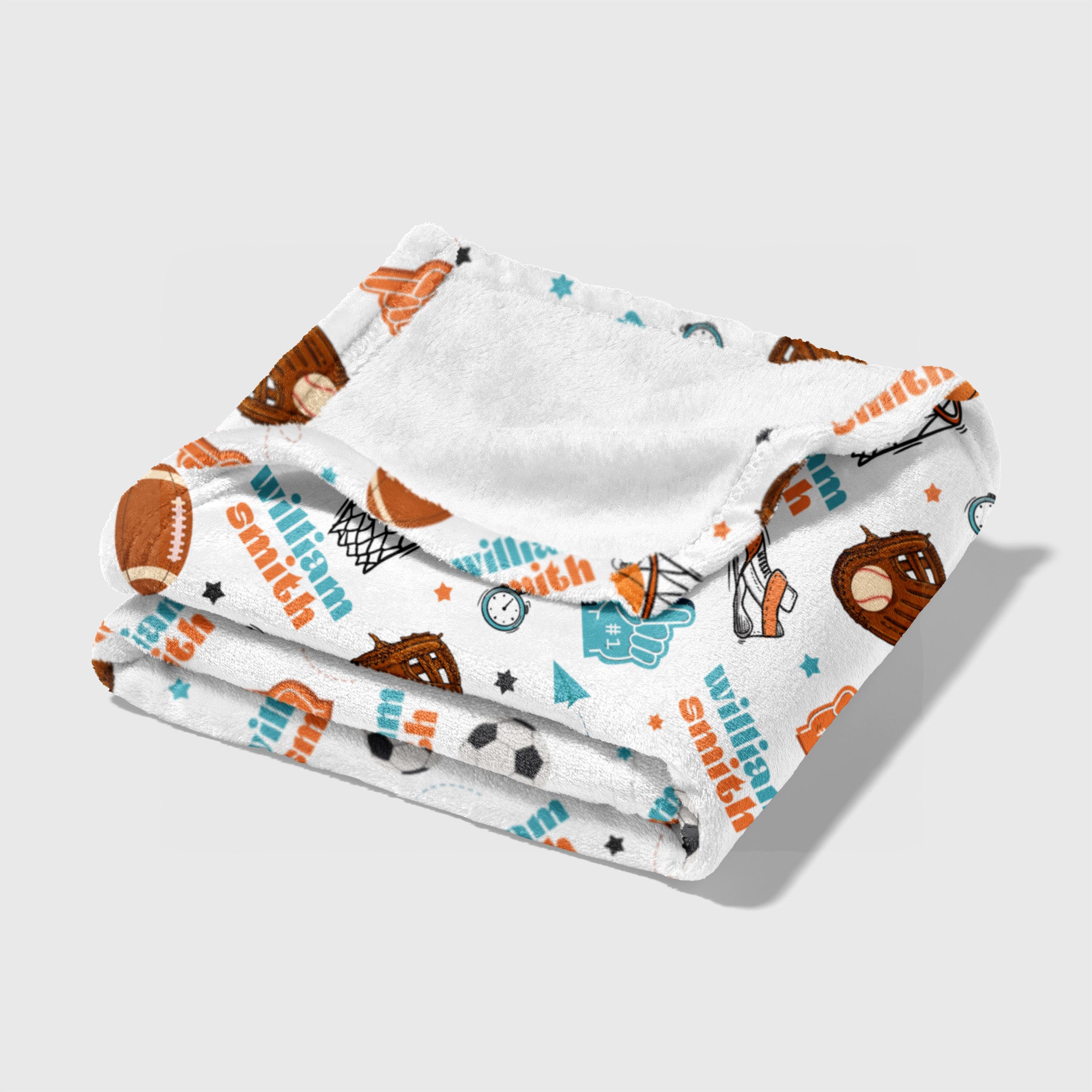 Personalized Blanket in Half Time