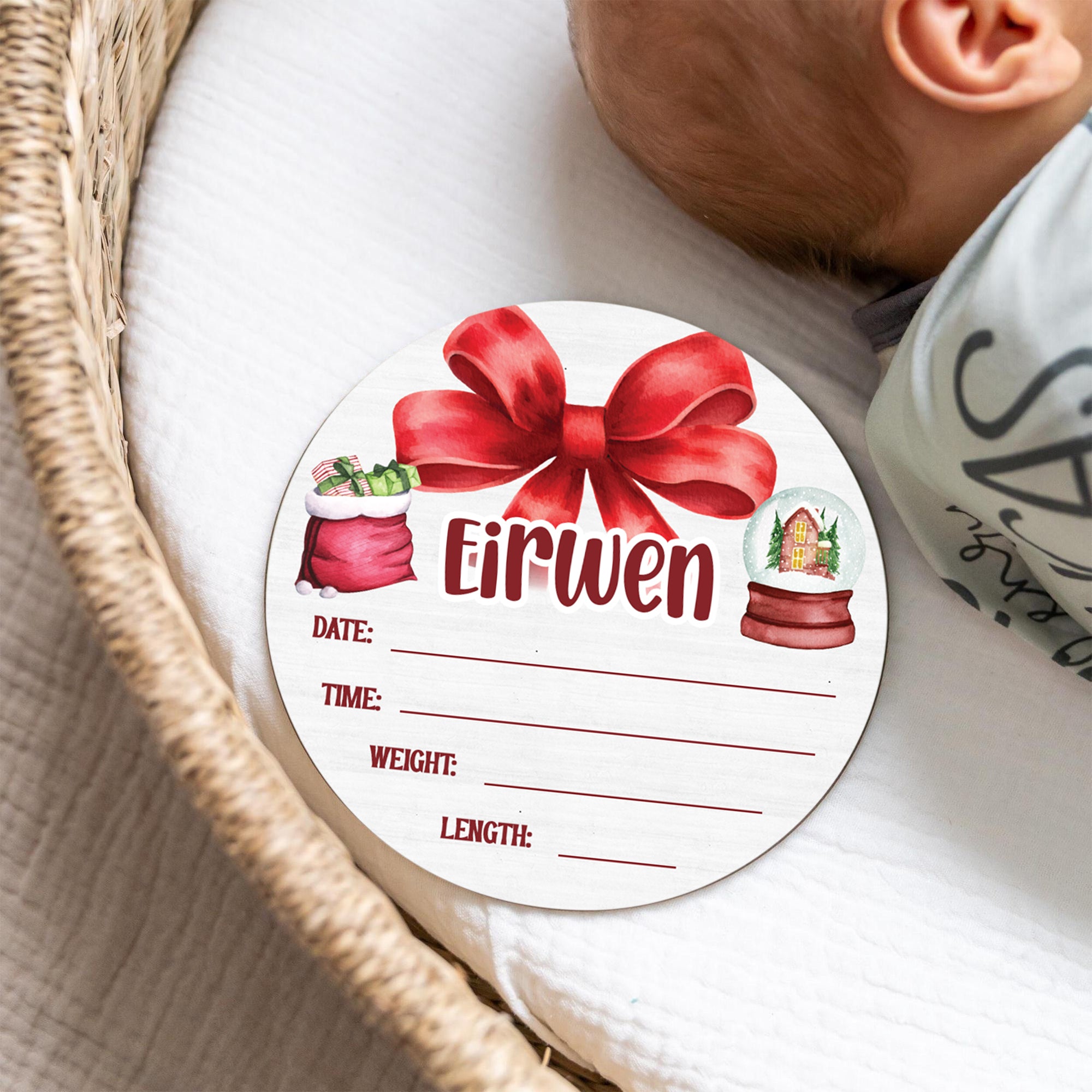 Personalized Wood Sign in Christmas Day