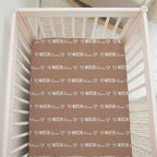 Personalized Crib Sheet Mono Name in Camel