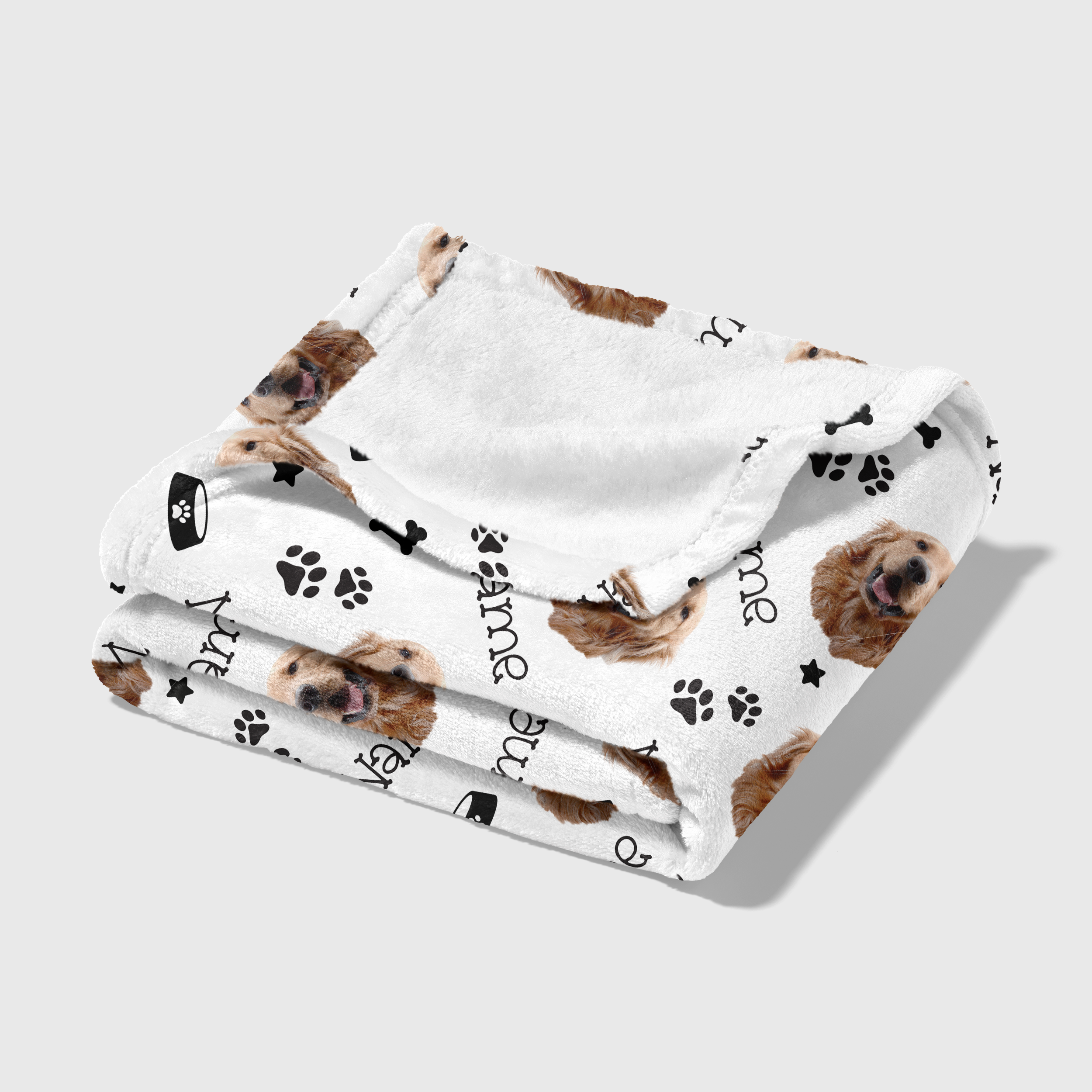 Personalized Blanket in Custom Dog Portrait