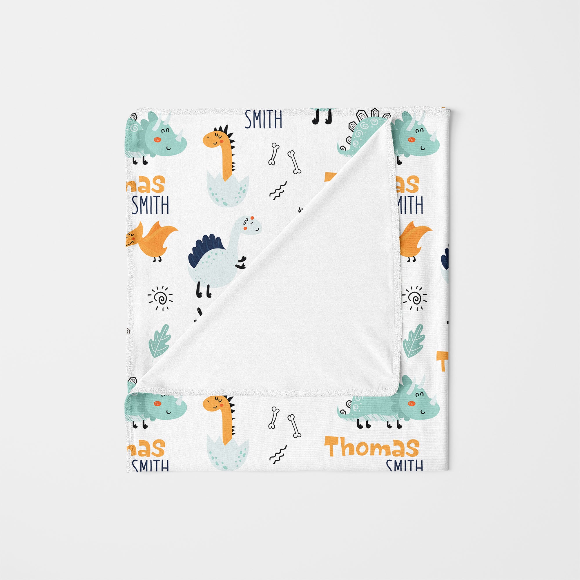 Personalized Swaddle in Cute Dinosaur