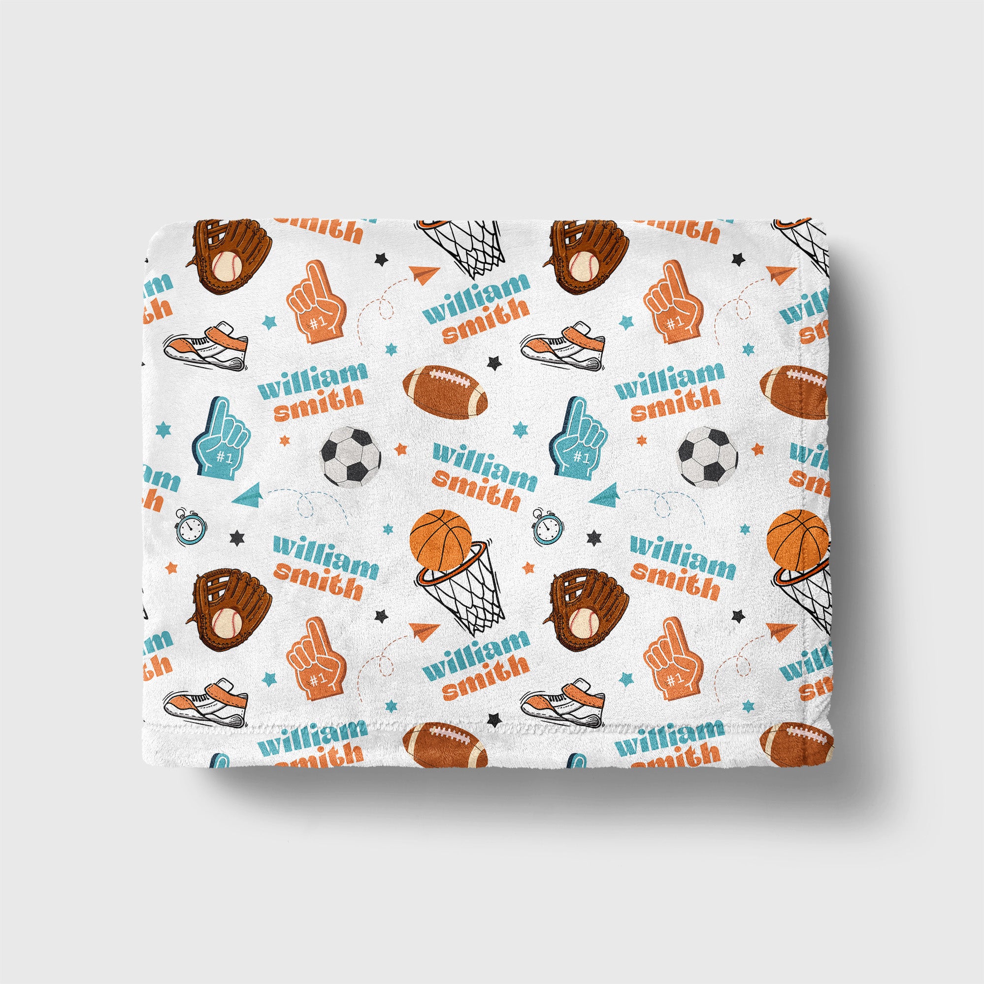 Personalized Blanket in Half Time