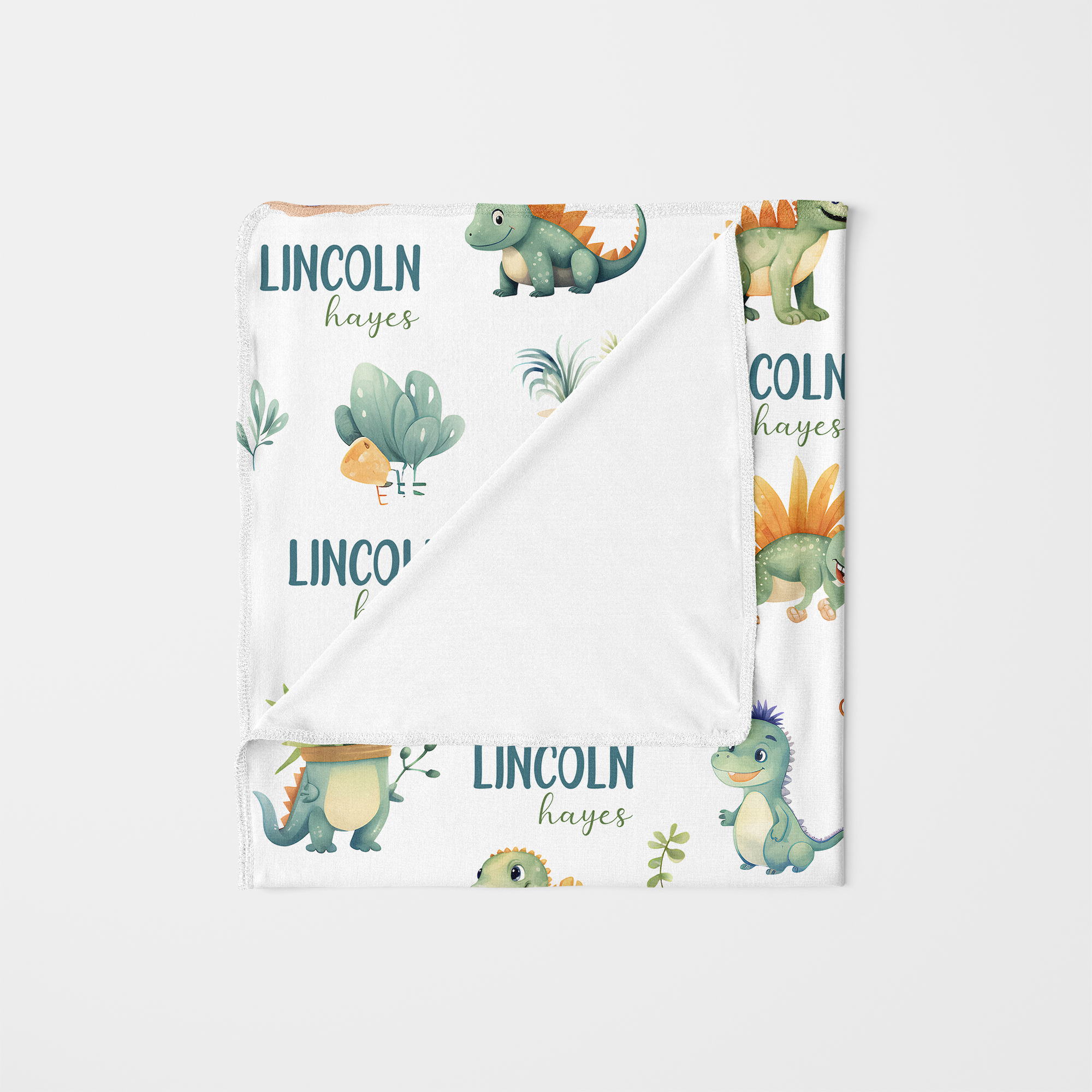 Personalized Swaddle in Dinosaur Boy