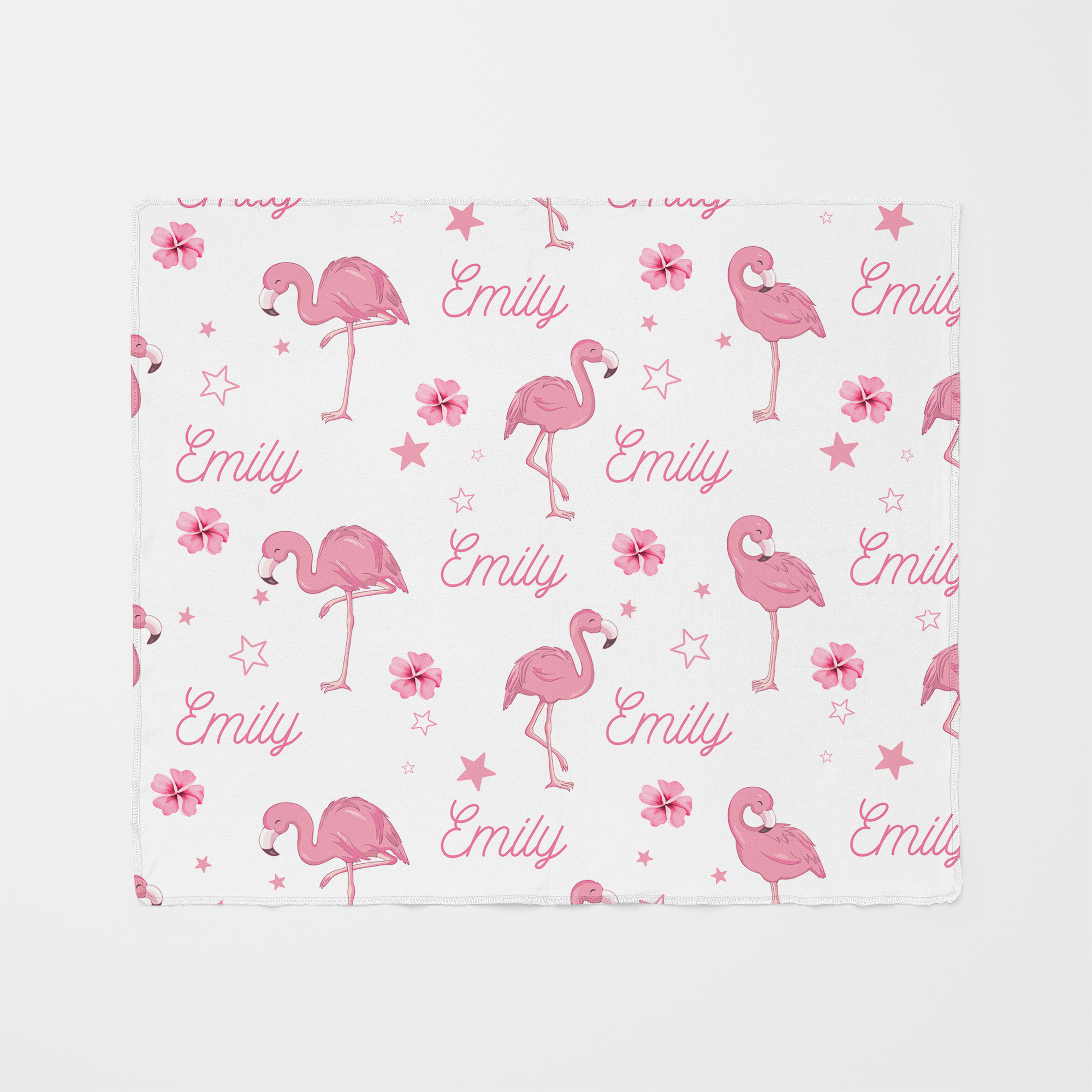 Personalized Swaddle in Flamingo